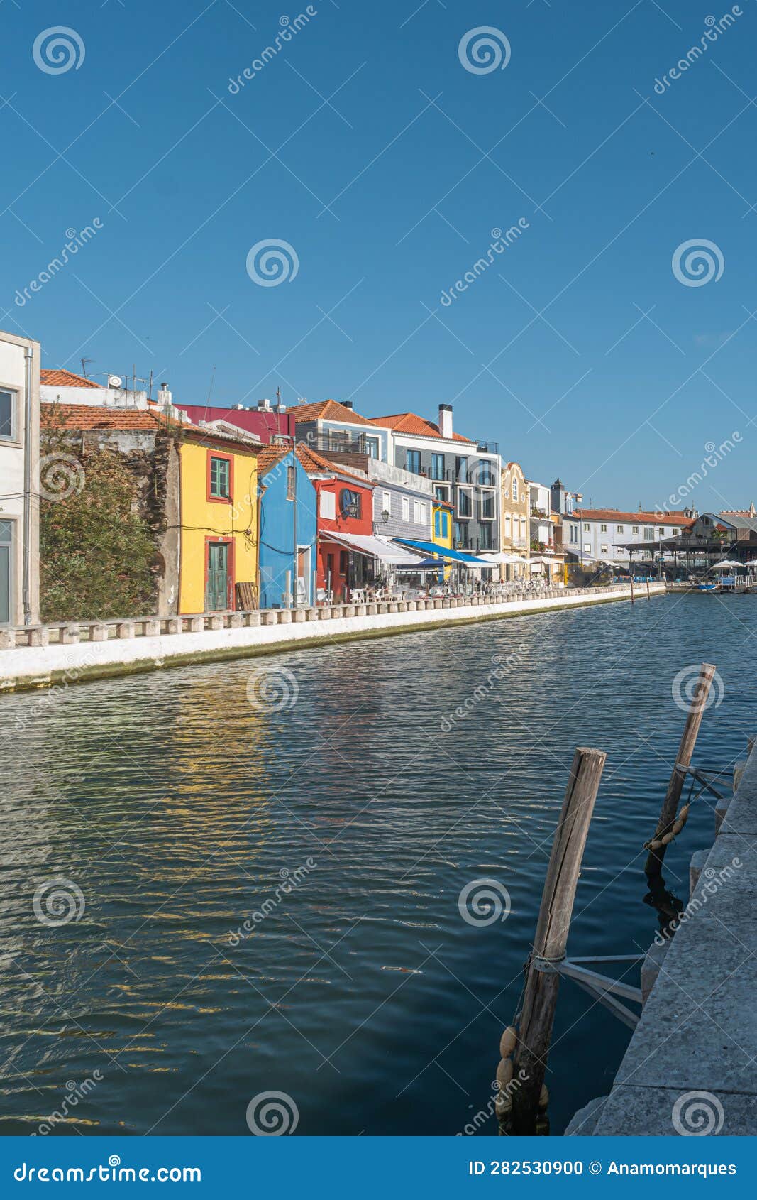 art nouveau buildings and boats in aveiro, centro region of portugal, europe