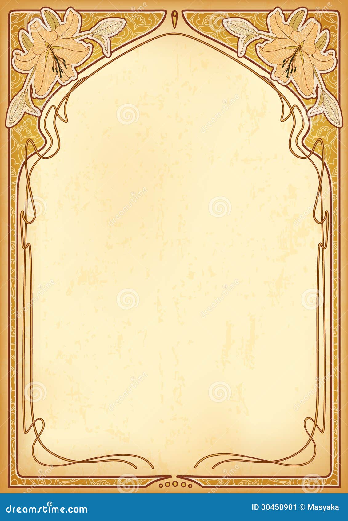 art nouveau frames with space for text.