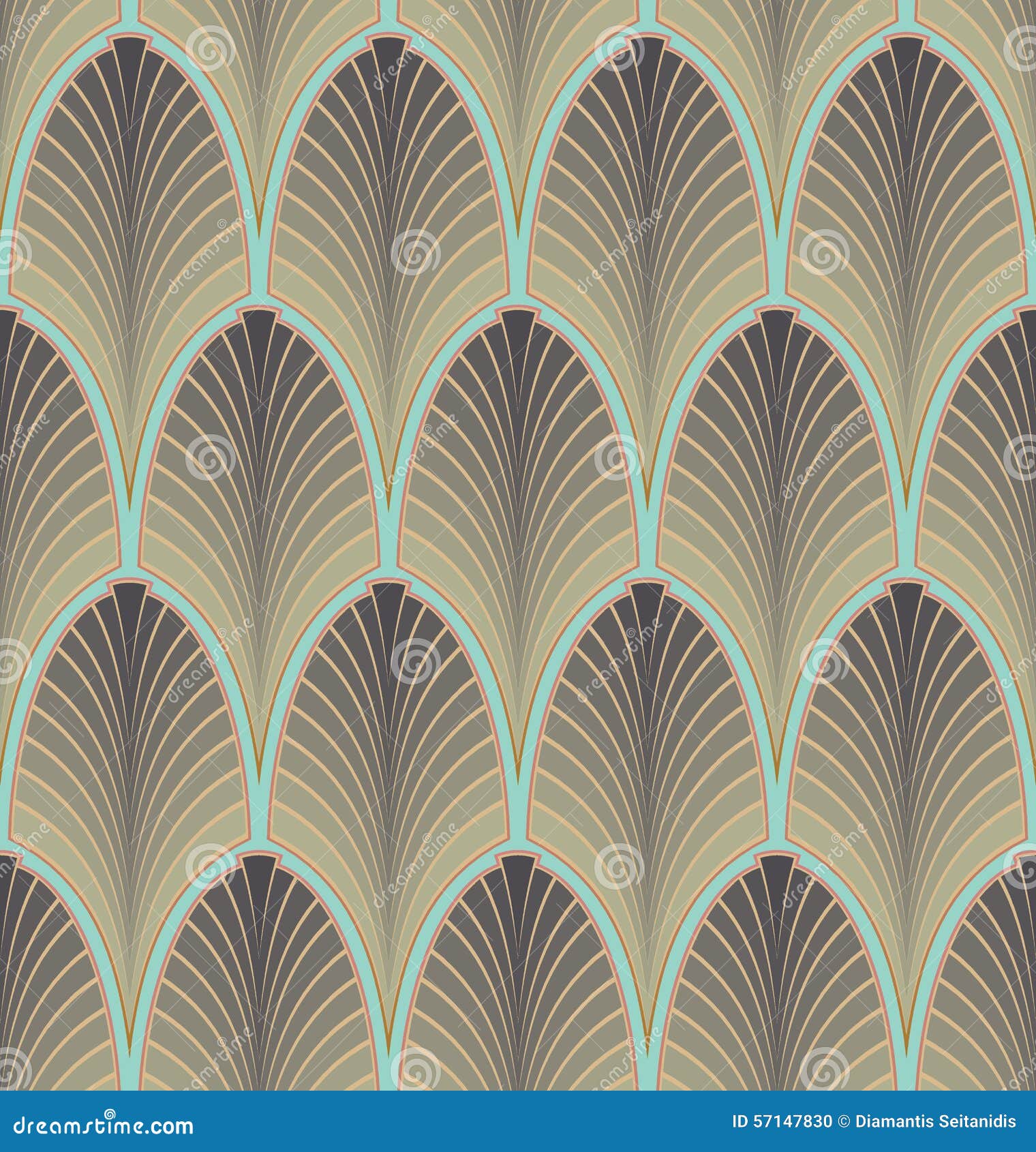 Art Nouveau stock vector. Illustration of curtains, drapery - 57147830