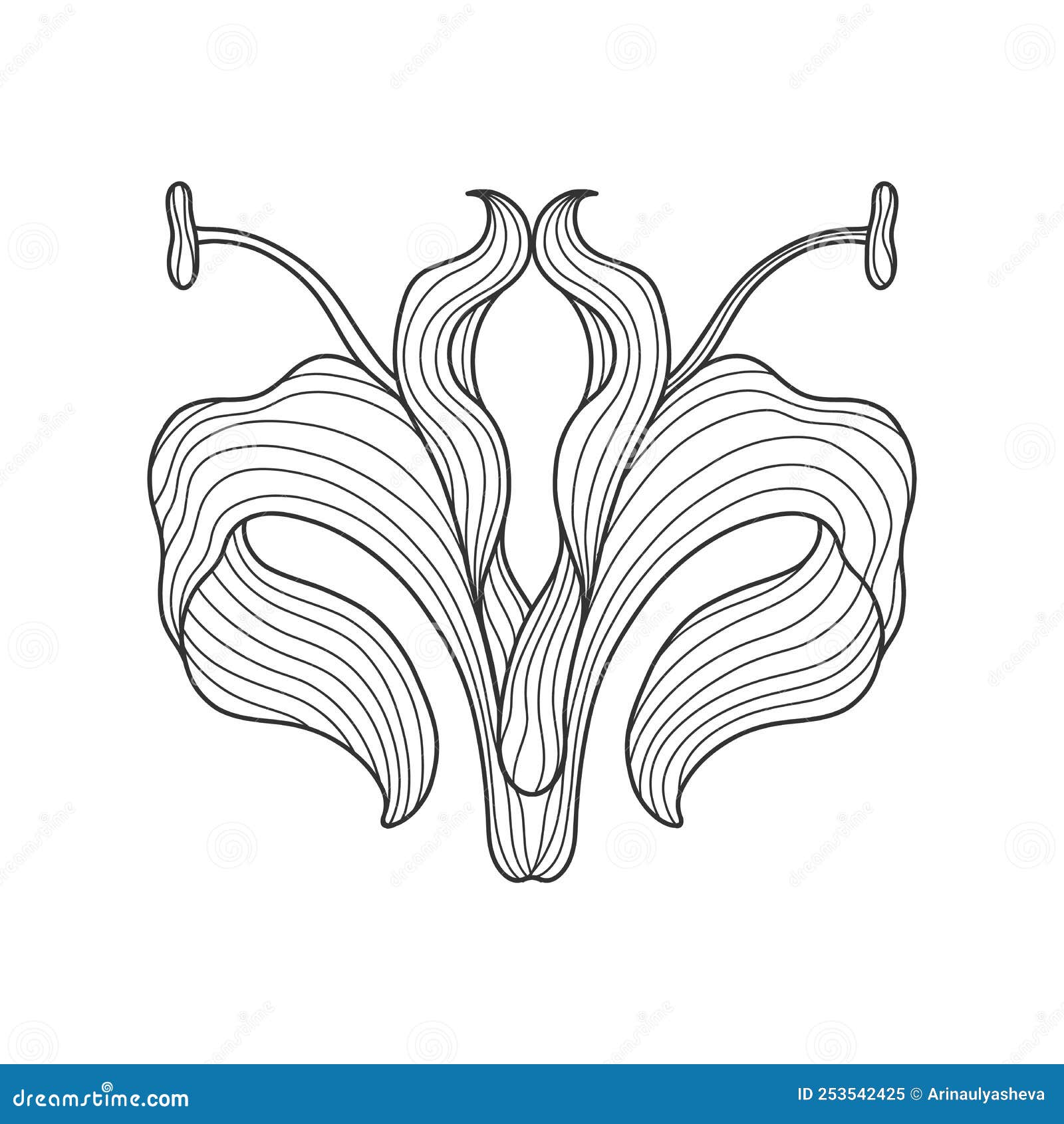 doodle tropical leaf, drawing, nature, line art, motif, design element  Stock Vector | Adobe Stock