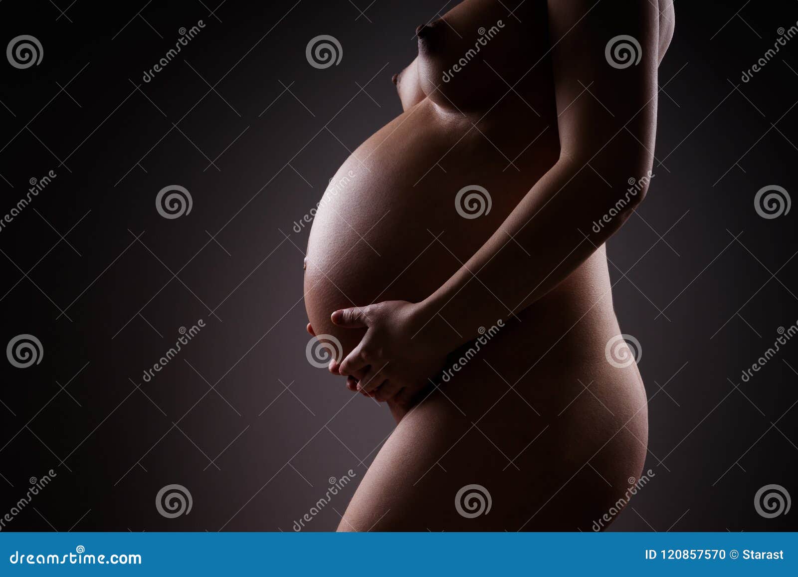 Sexy Pregnant Nude Art - Art Nude, Naked Pregnant Woman on Black Background Stock Photo - Image of  mother, background: 120857570