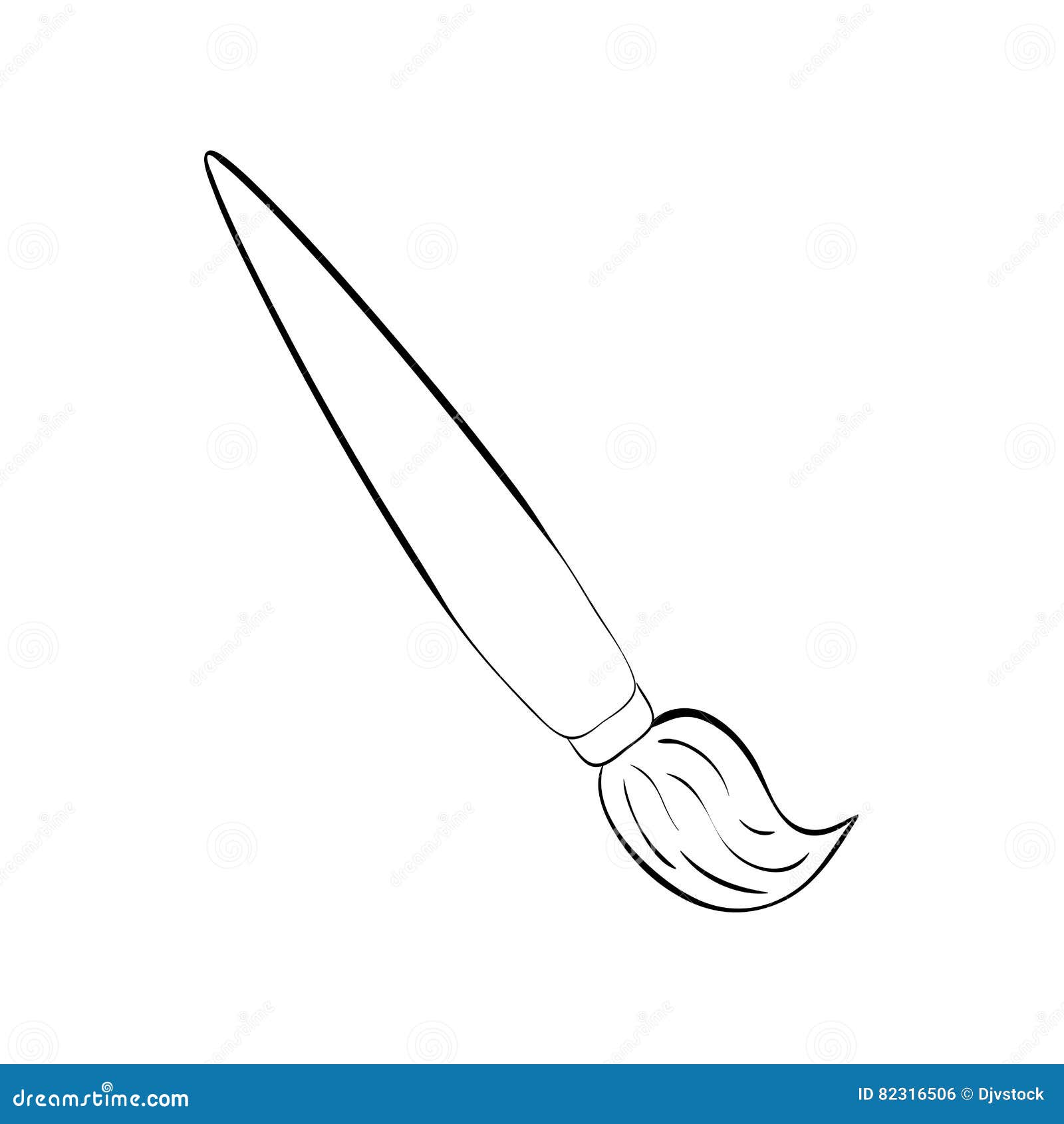 Art paint brush stock illustration. Illustration of paintbrush 82316506