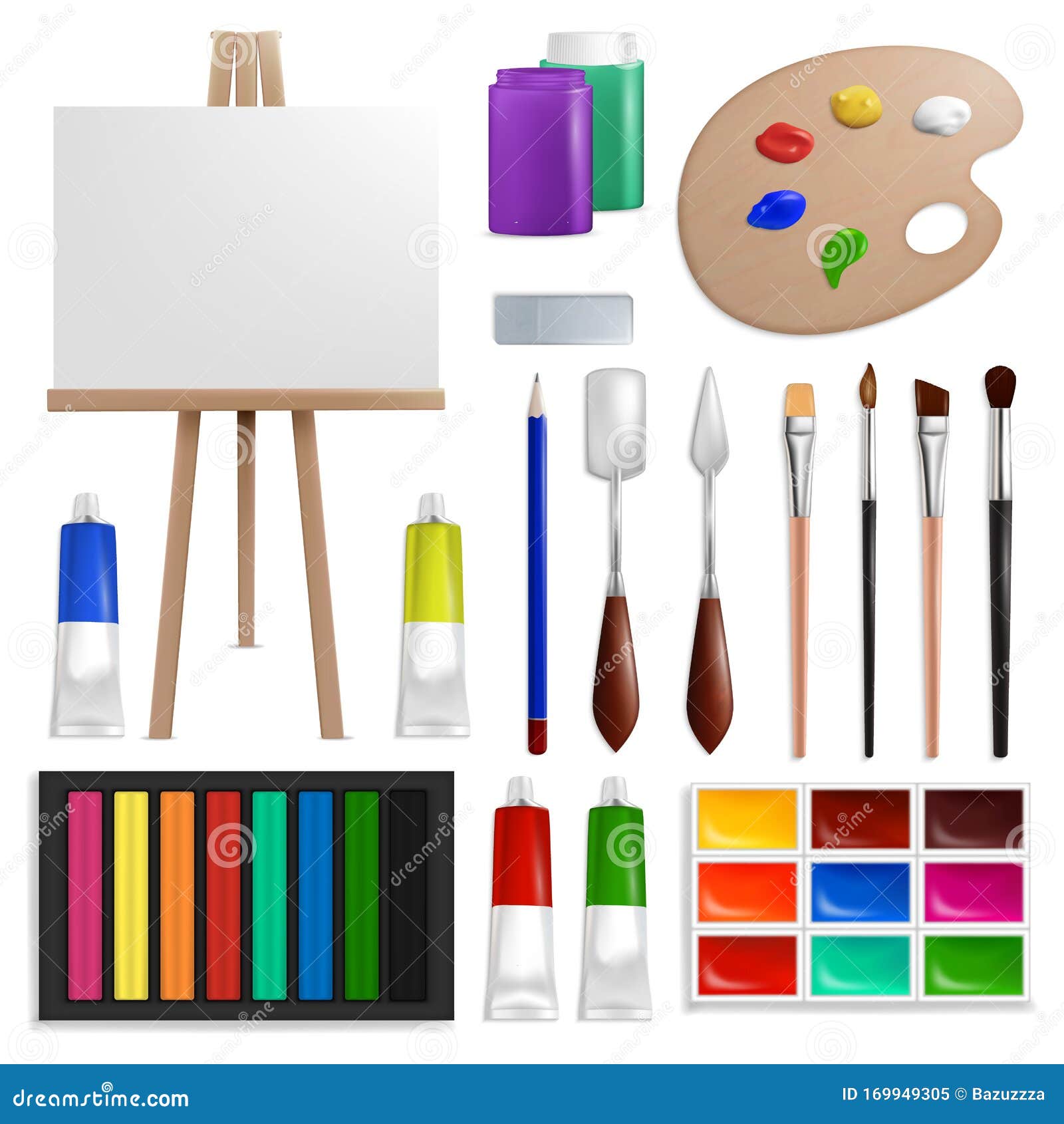 Transon Art Supplies and Materials. Canvas, Brushes, Easels, Palettes