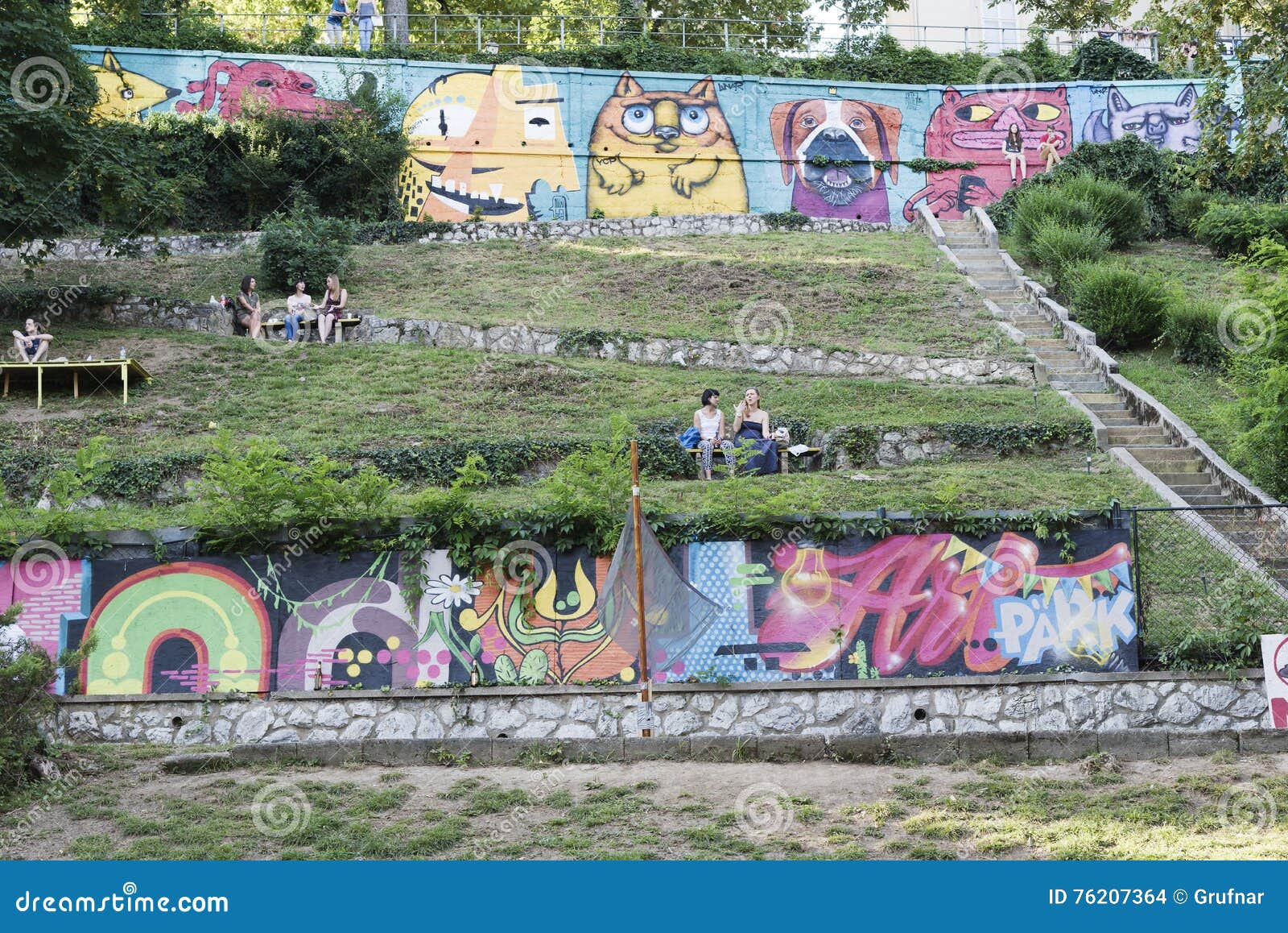 Art Park En Zagreb, Croacia Imagen de archivo editorial Imagen de