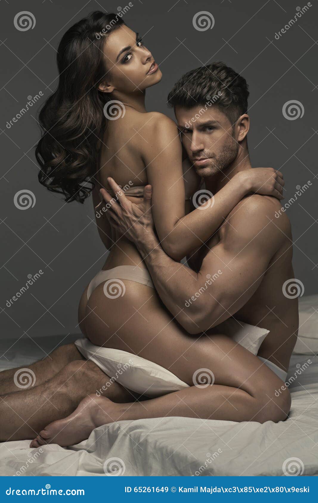 Art Scene Of The Sensual Couple In Bedroom Stock Image Image Of Kiss Happiness 65261649