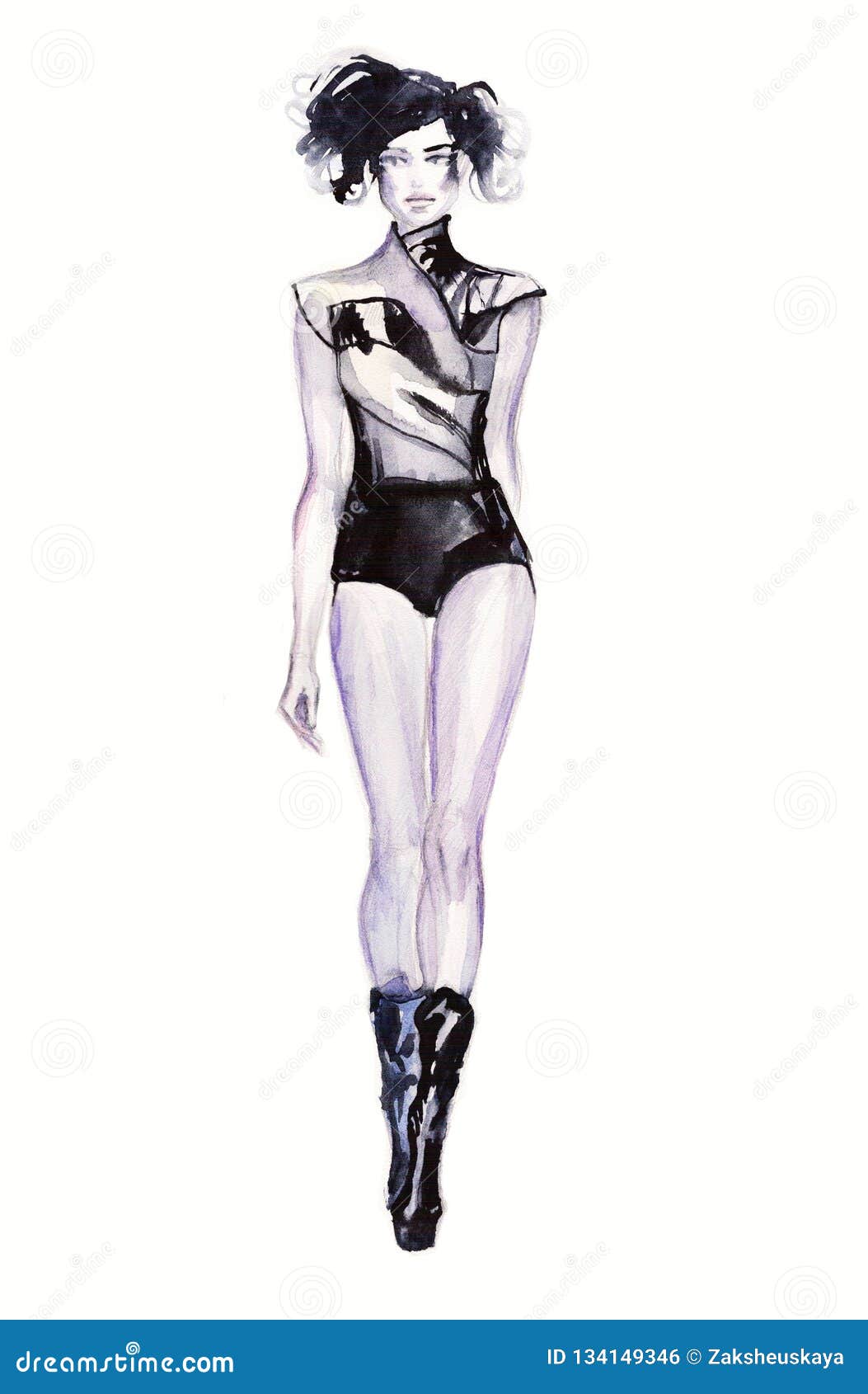 Fashion Model Sketch Illustration 23968695 - Megapixl