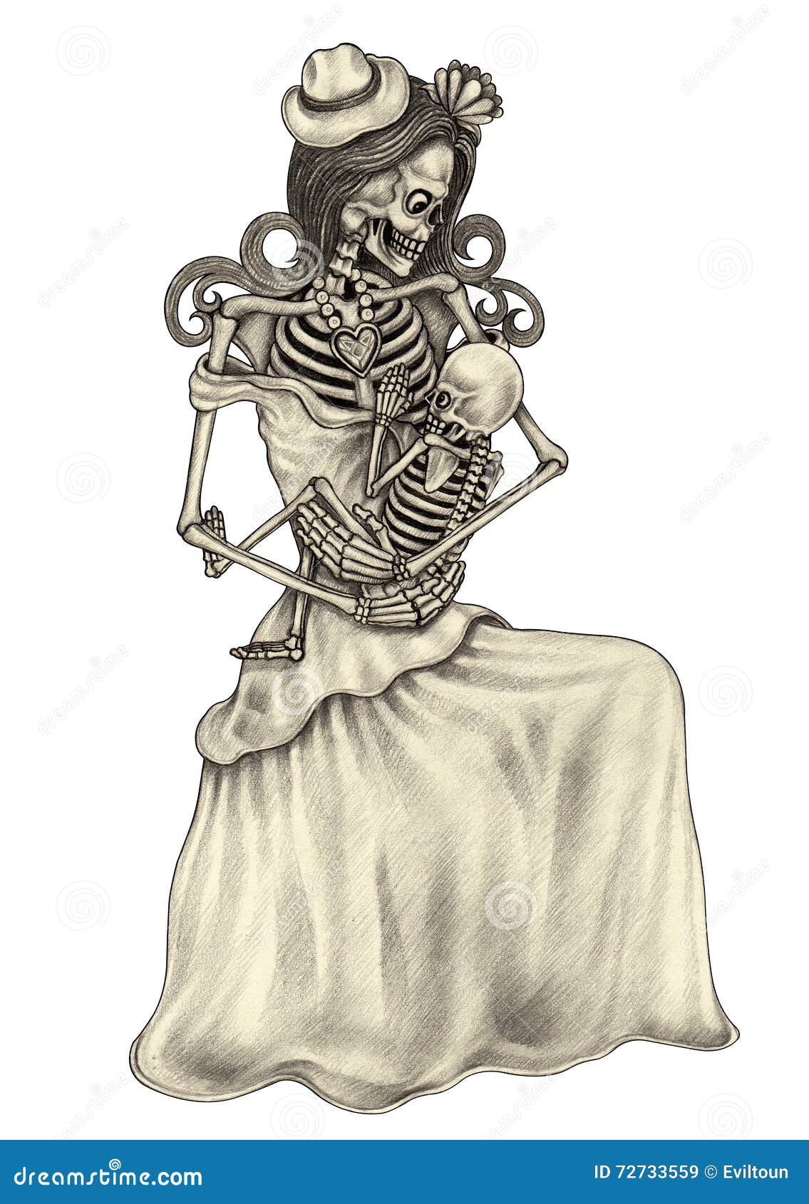 Art Skull Day Of The Dead Stock Illustration Illustration Of Mexican 72733559