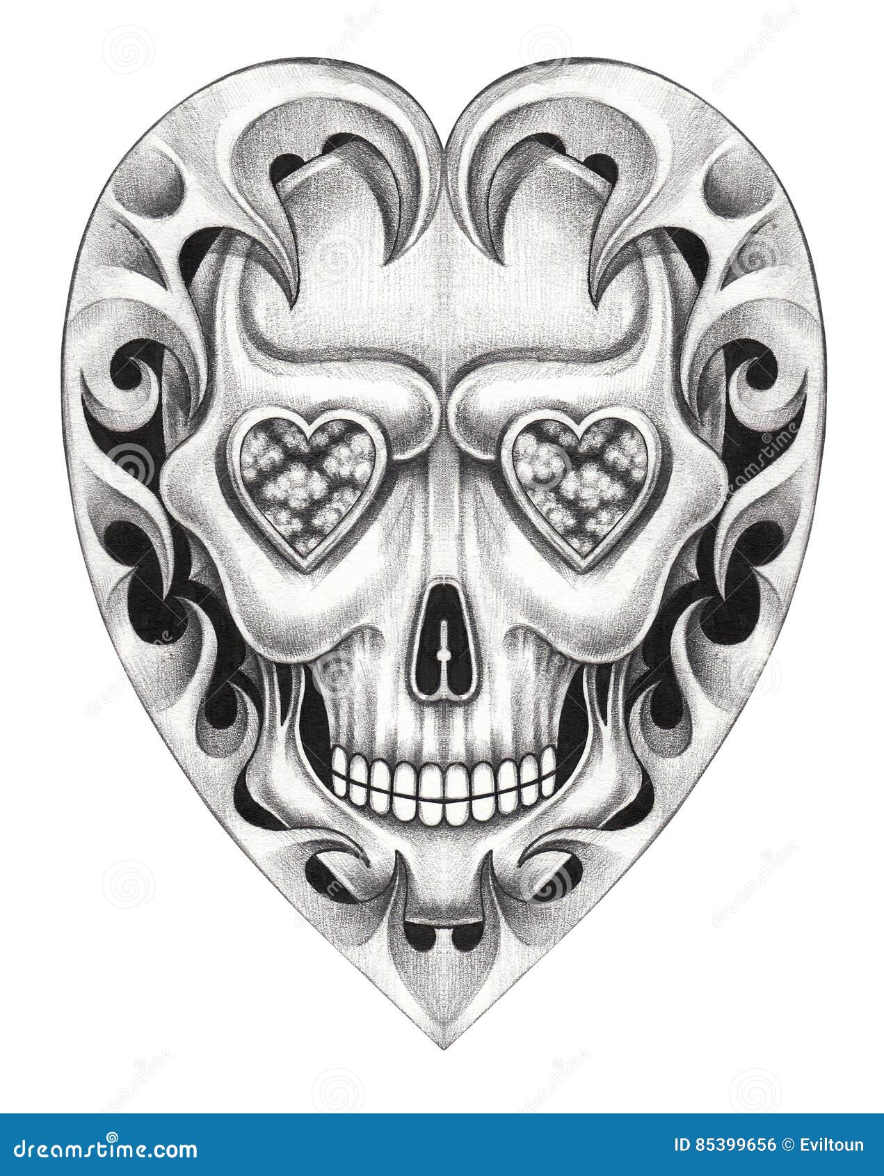 Update 74+ skull heart tattoo latest - in.cdgdbentre