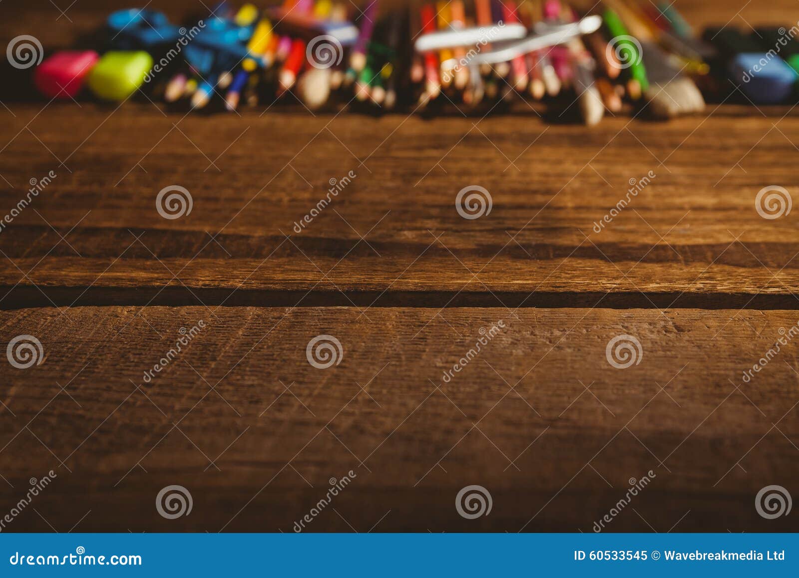 Art Supplies on Desk with Copy Space Stock Image Image of scissors