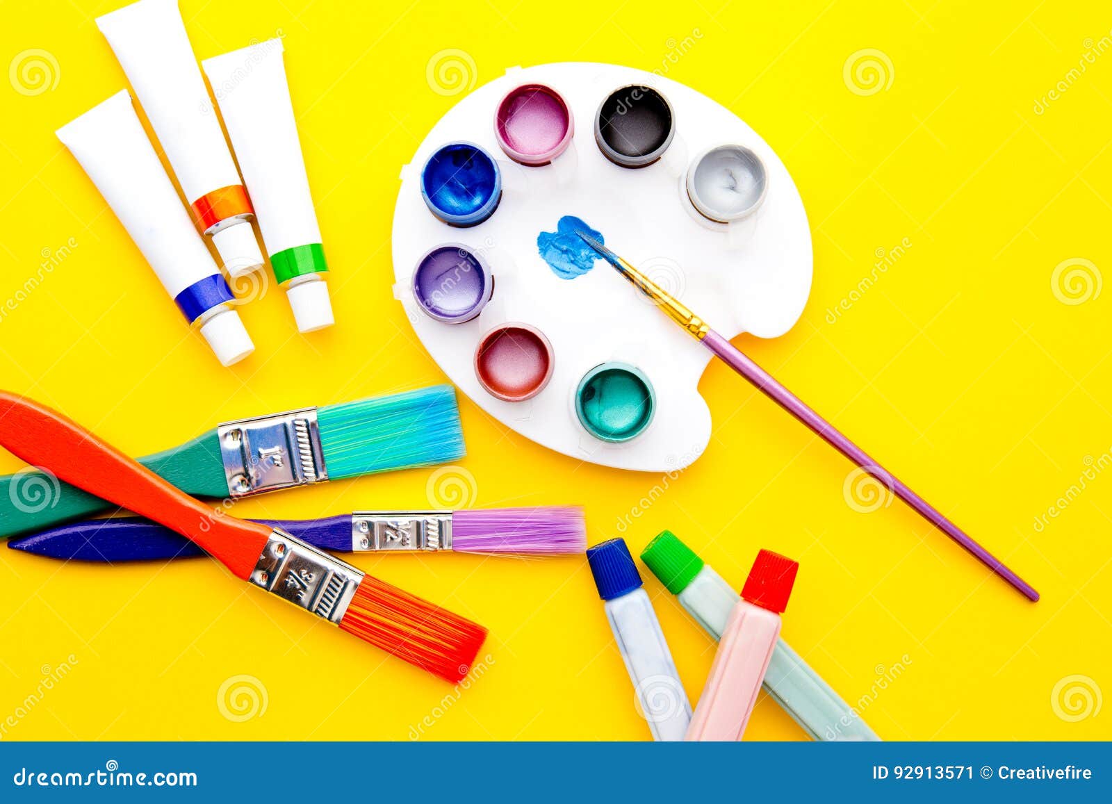Art Supplies equipment stock image. Image of copy, backgrounds 92913571
