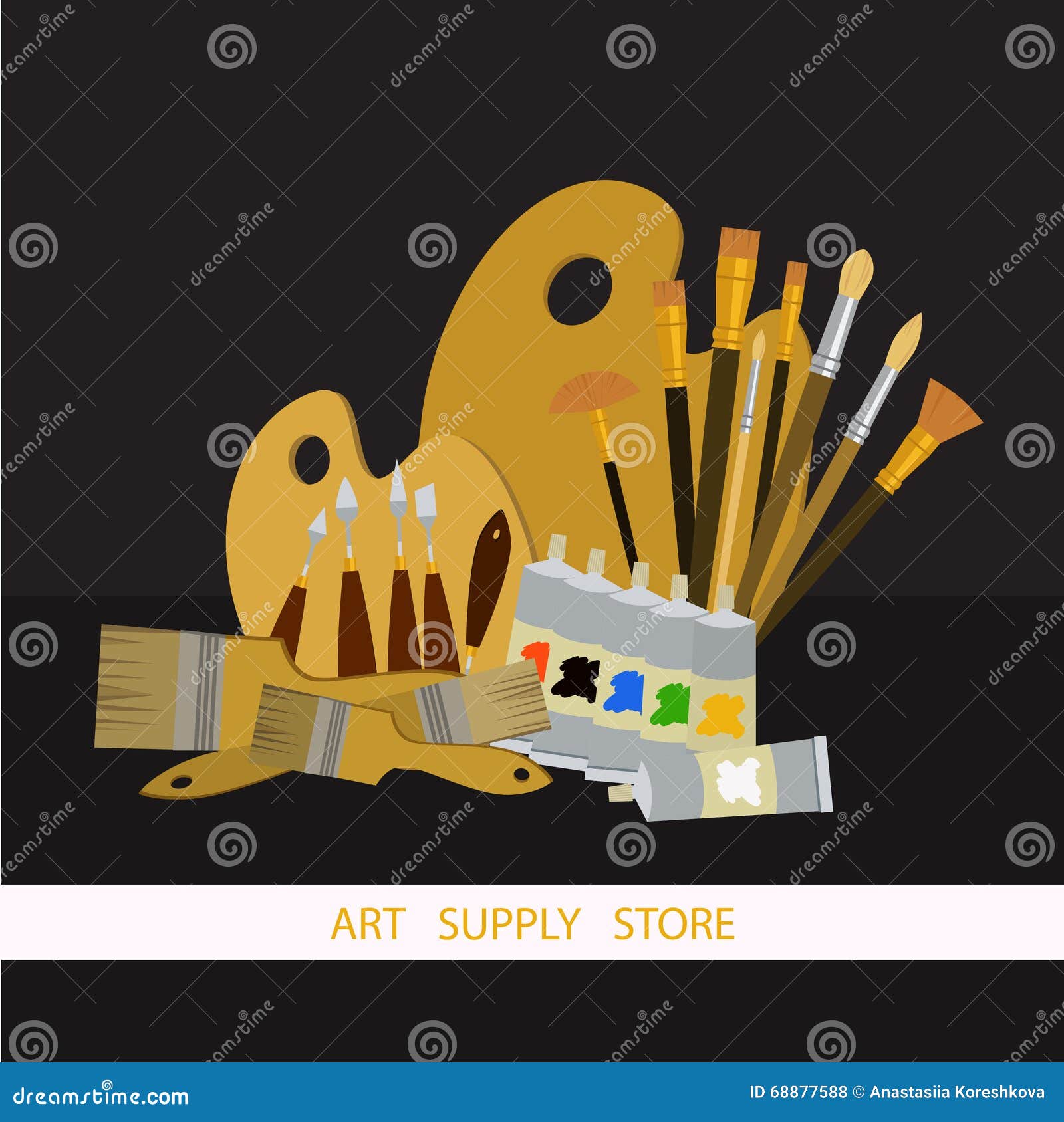 Art Supplies Stock Illustrations – 56,573 Art Supplies Stock Illustrations,  Vectors & Clipart - Dreamstime