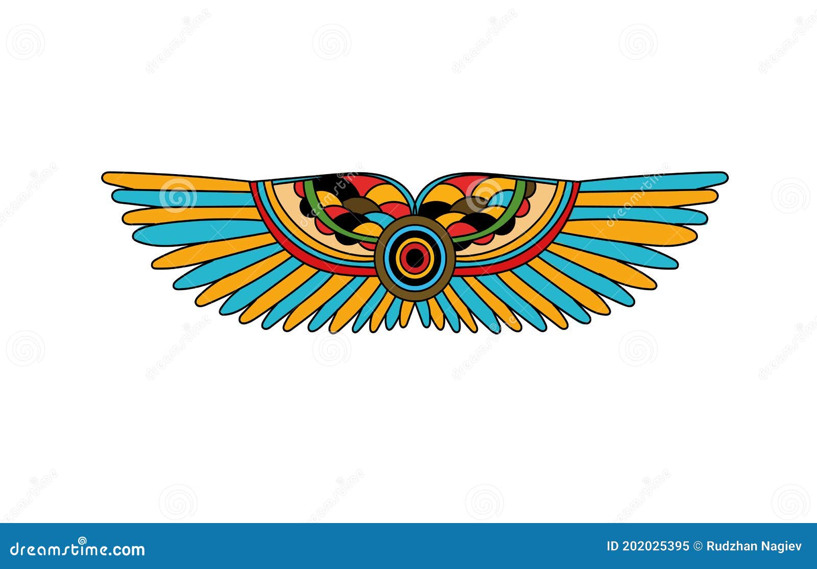 Winged sun with cobras symbol of ancient egypt Vector Image