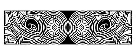 Art Tattoo Sleeve in Polynesian Border Stock Vector - Illustration of ...