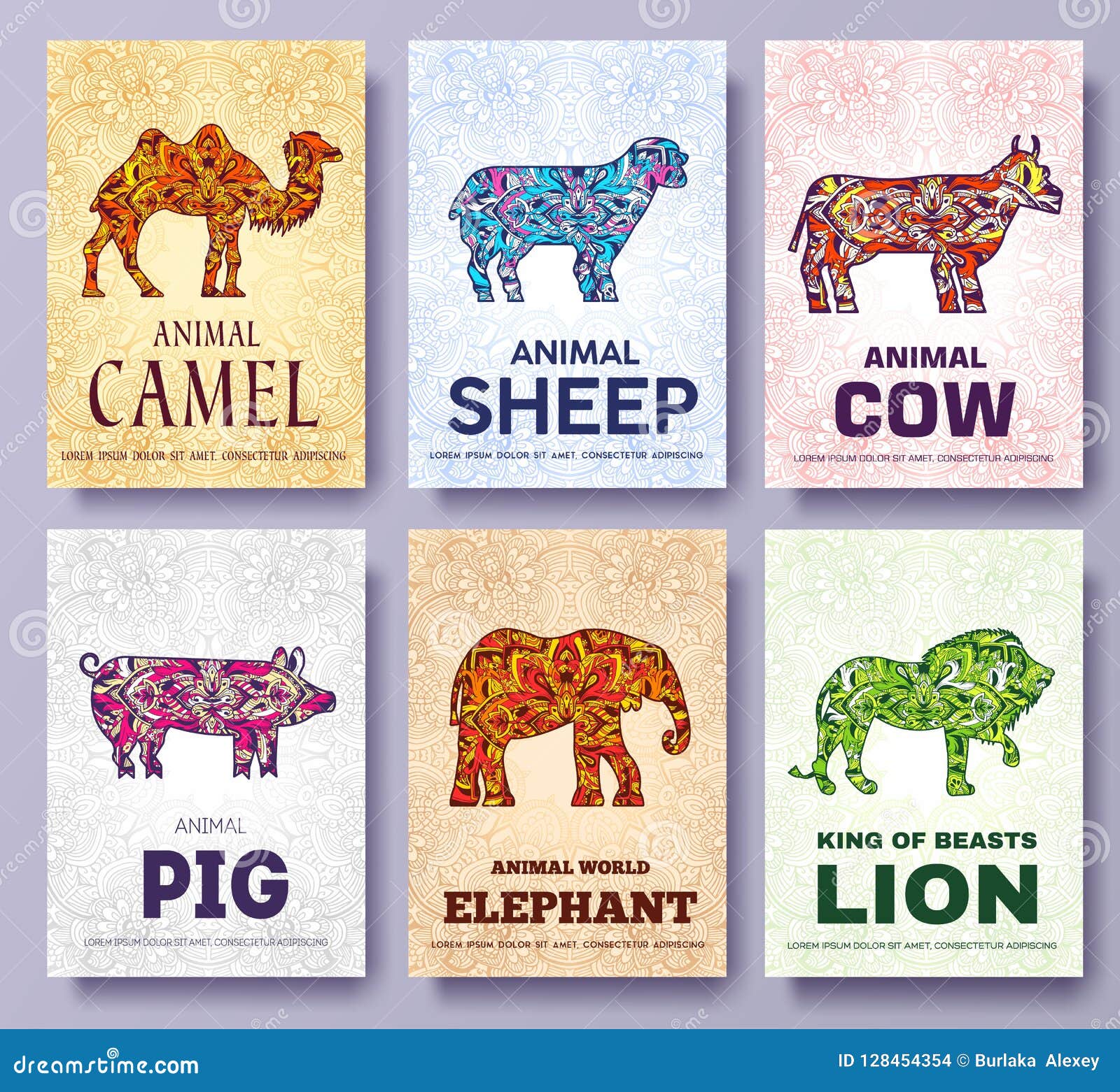 Art Wild Animals Brochure Cards. Jungle Template of Flyear, Magazines,  Posters, Book Cover, Banners, Booklet Stock Illustration - Illustration of  abstract, decorate: 128454354