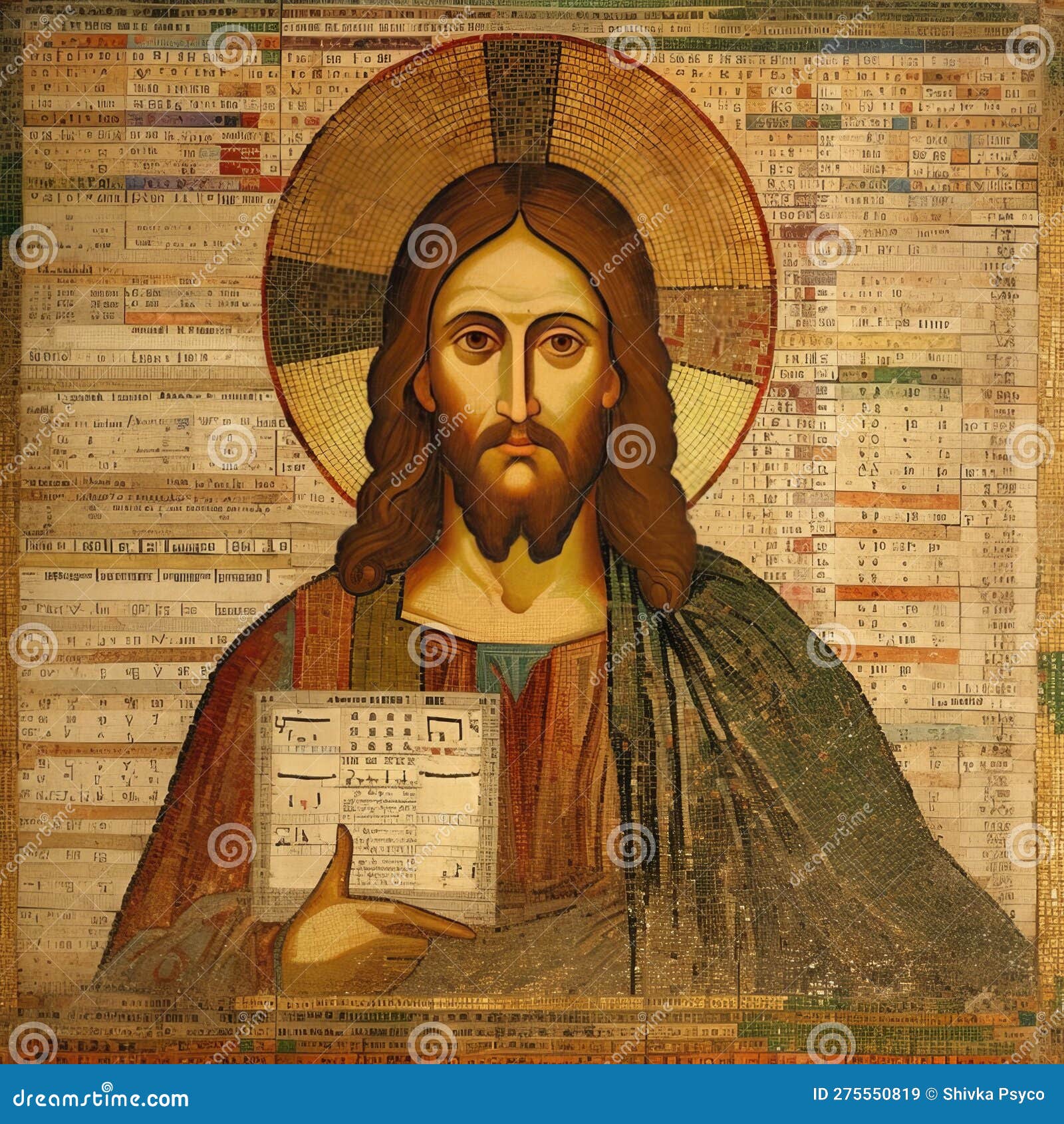 Art Work of Jesus Christ Image Generative AI Stock Illustration