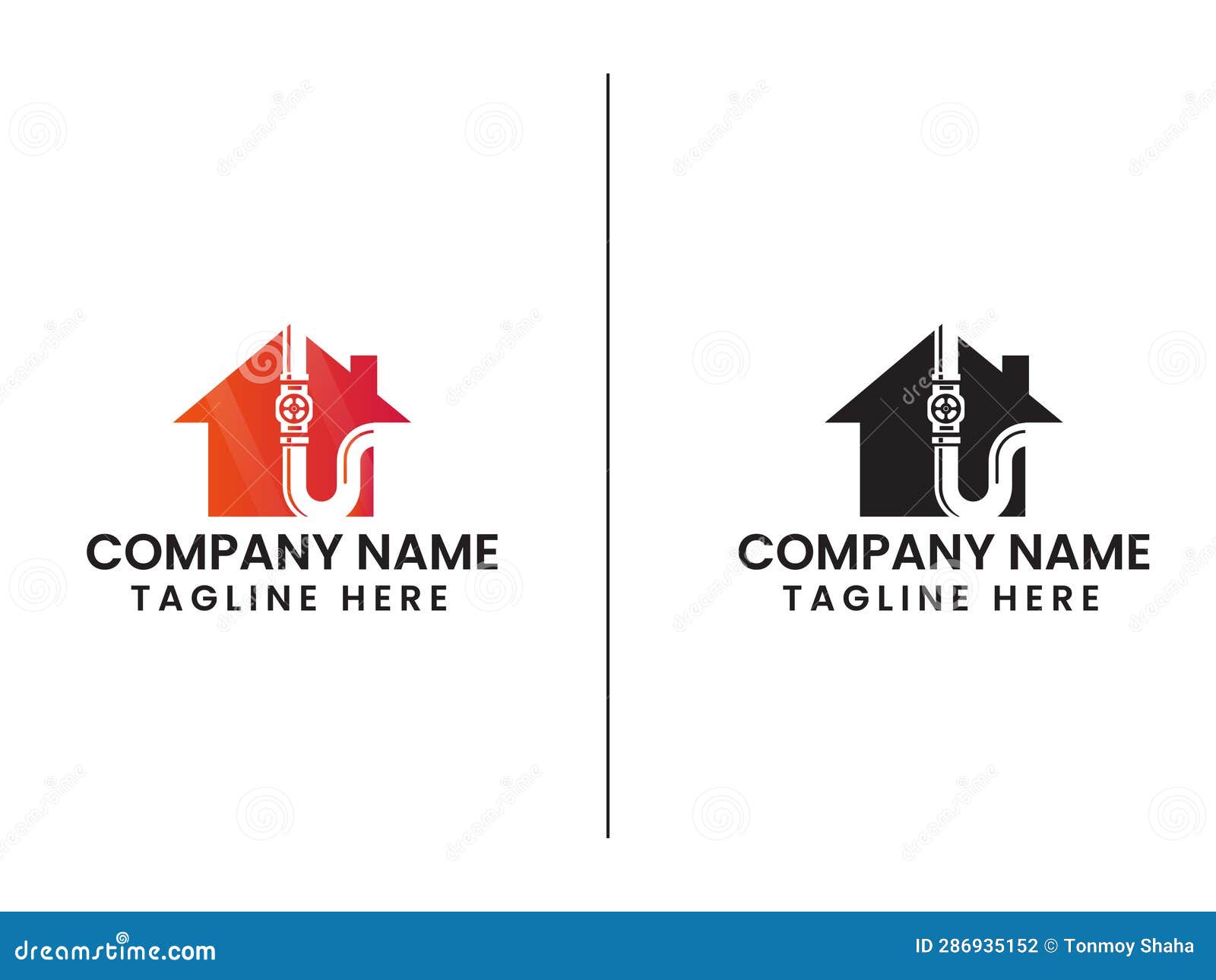 Home Fitting Pipe Logo. House Sanitary Ware. Home Pipe Fittings Logo