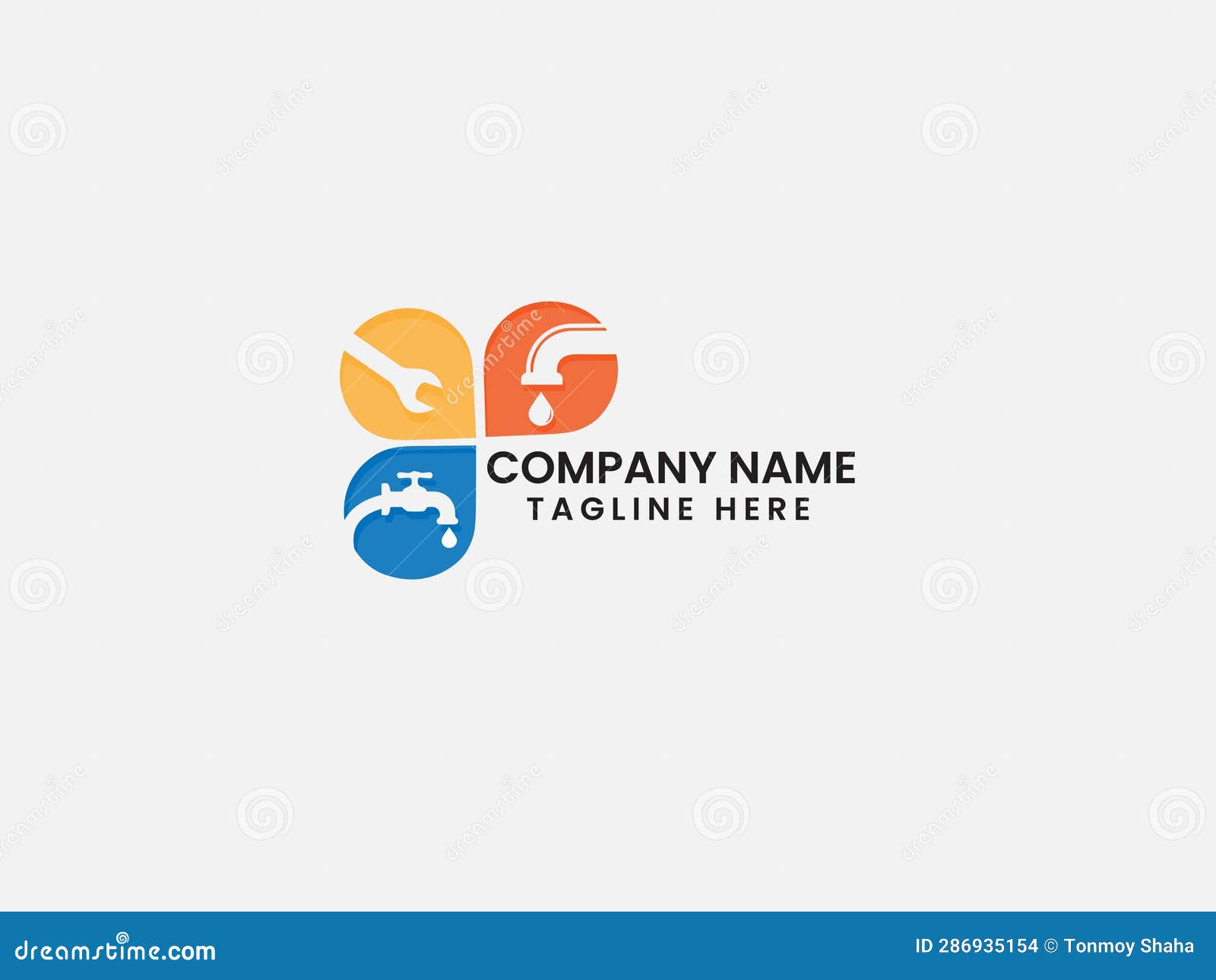 Sanitary Ware Logo Design. Pipe Fittings Logo Design. Business. Tap