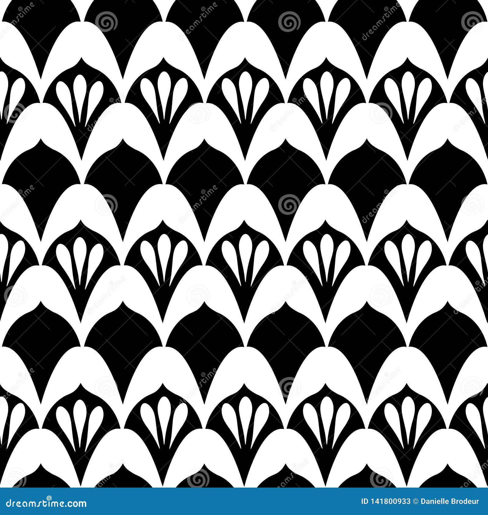 Art Deco Print in Black & White Stock Vector - Illustration of ...