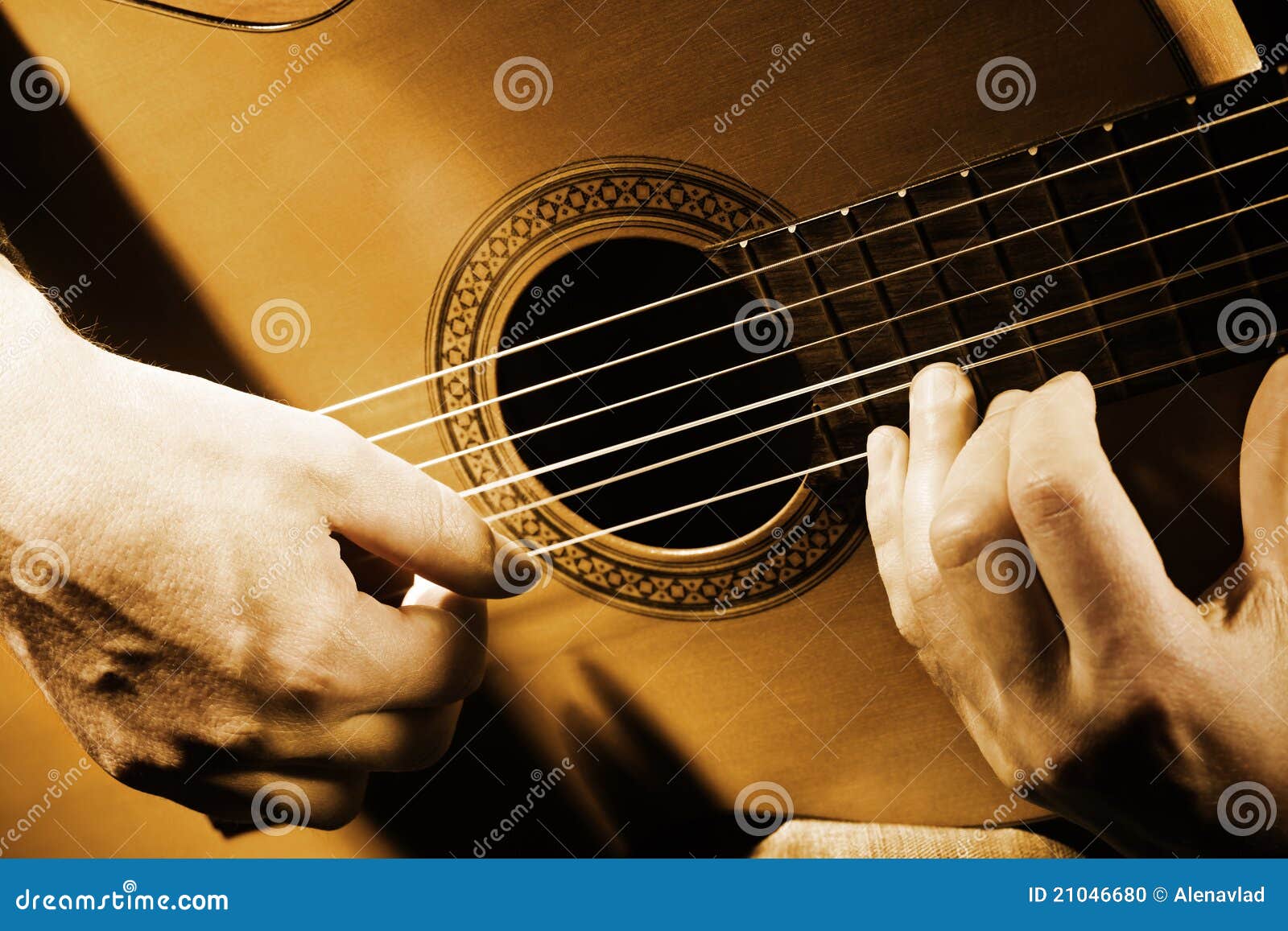 Arte De La Música De La Guitarra. Cadena Musical Acústica Foto de archivo -  Imagen de foto, musical: 21046680