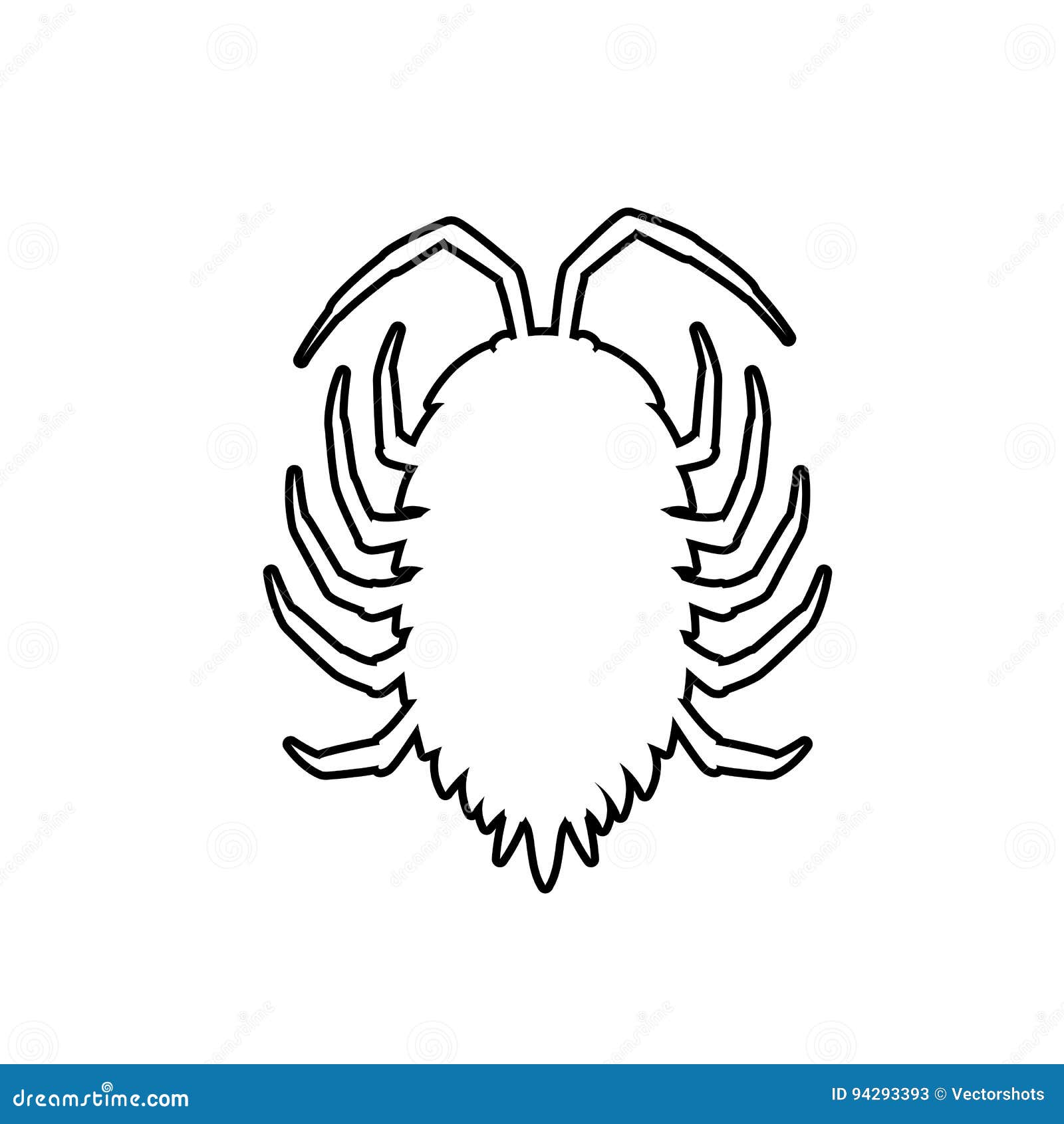 Arte Del Dibujo Del Insecto De Los Piojos Ilustración del Vector -  Ilustración de icono, pictograma: 94293393