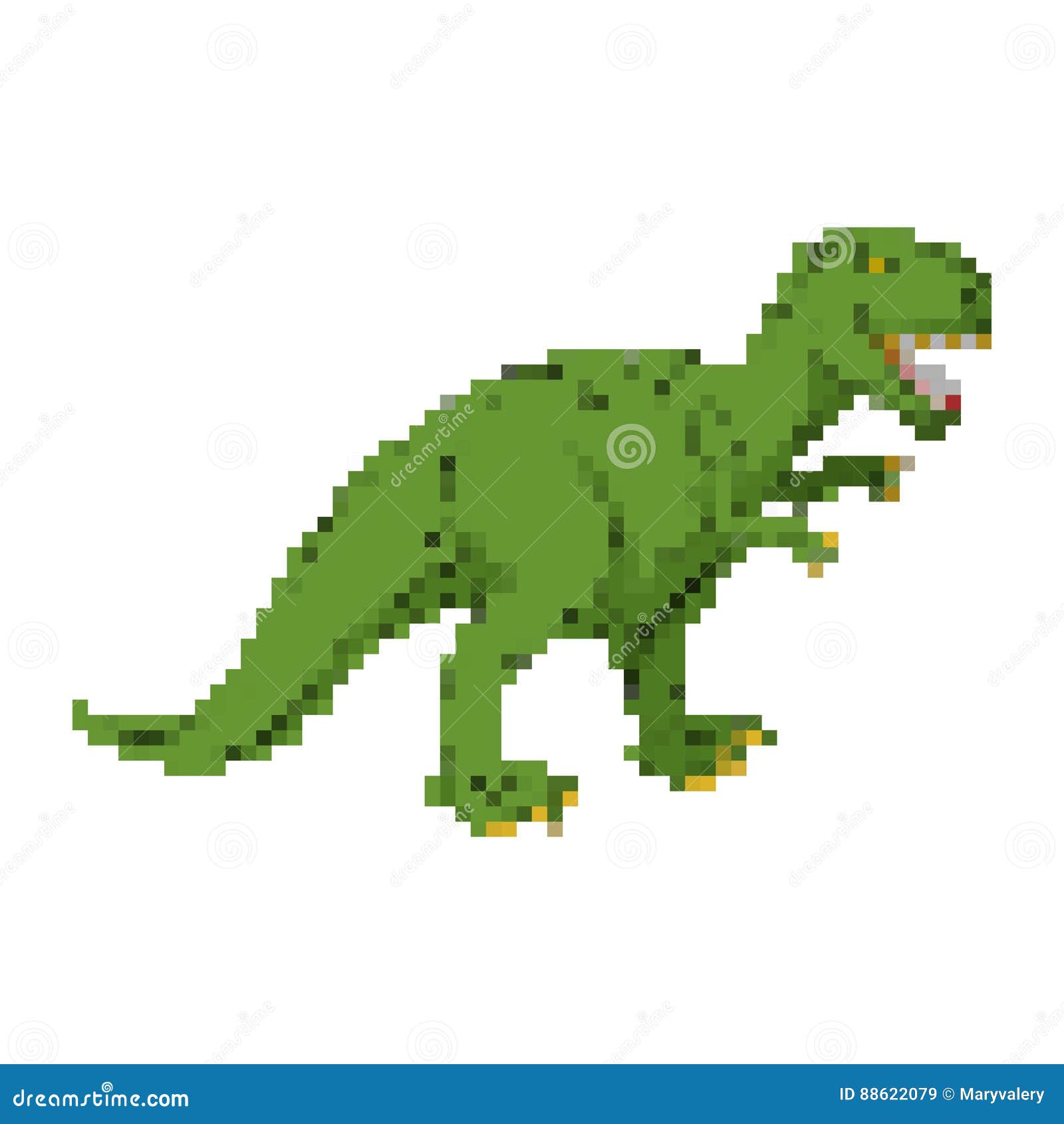 Ilustração Do Vetor De Arte De Pixel Do Jogo Da Geleia De Dinossauro  Ilustração do Vetor - Ilustração de sorvido, alaranjado: 278366771