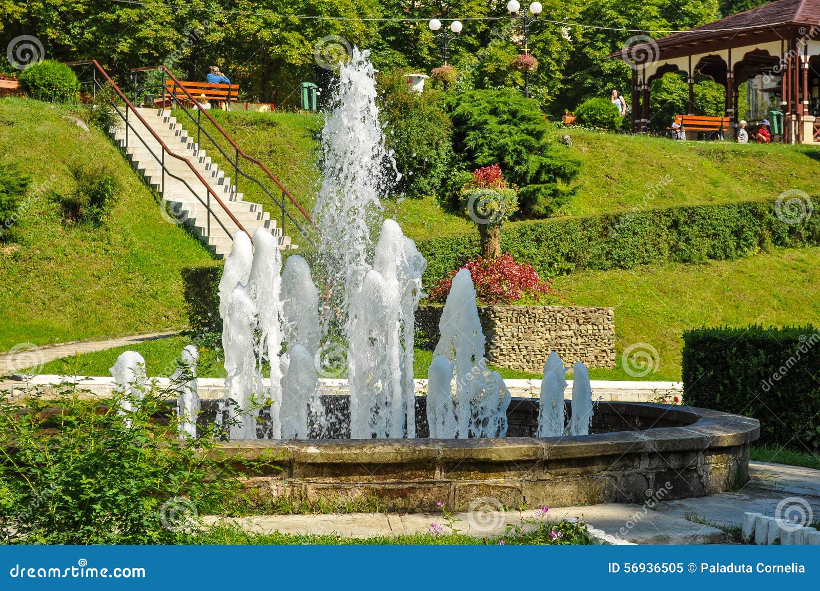 artesian fountain in resort slanic moldova.