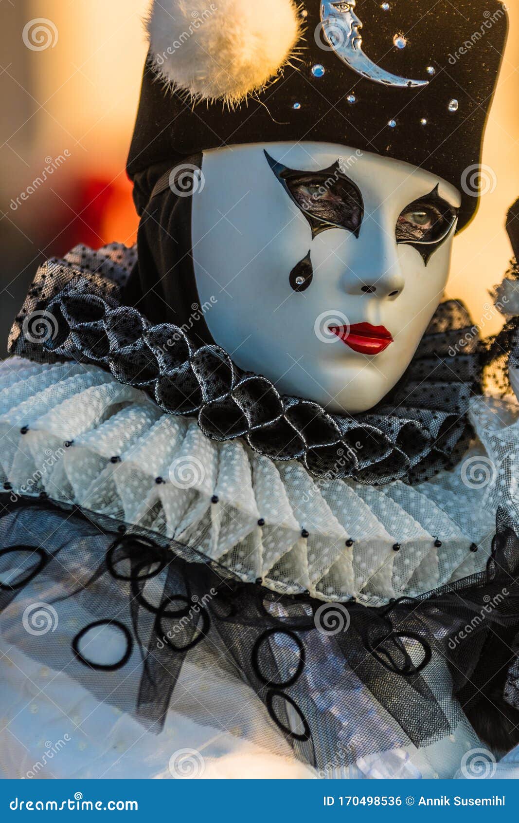 Artful Mask in Wonderful Costume at the Famous Carnival in Venice ...