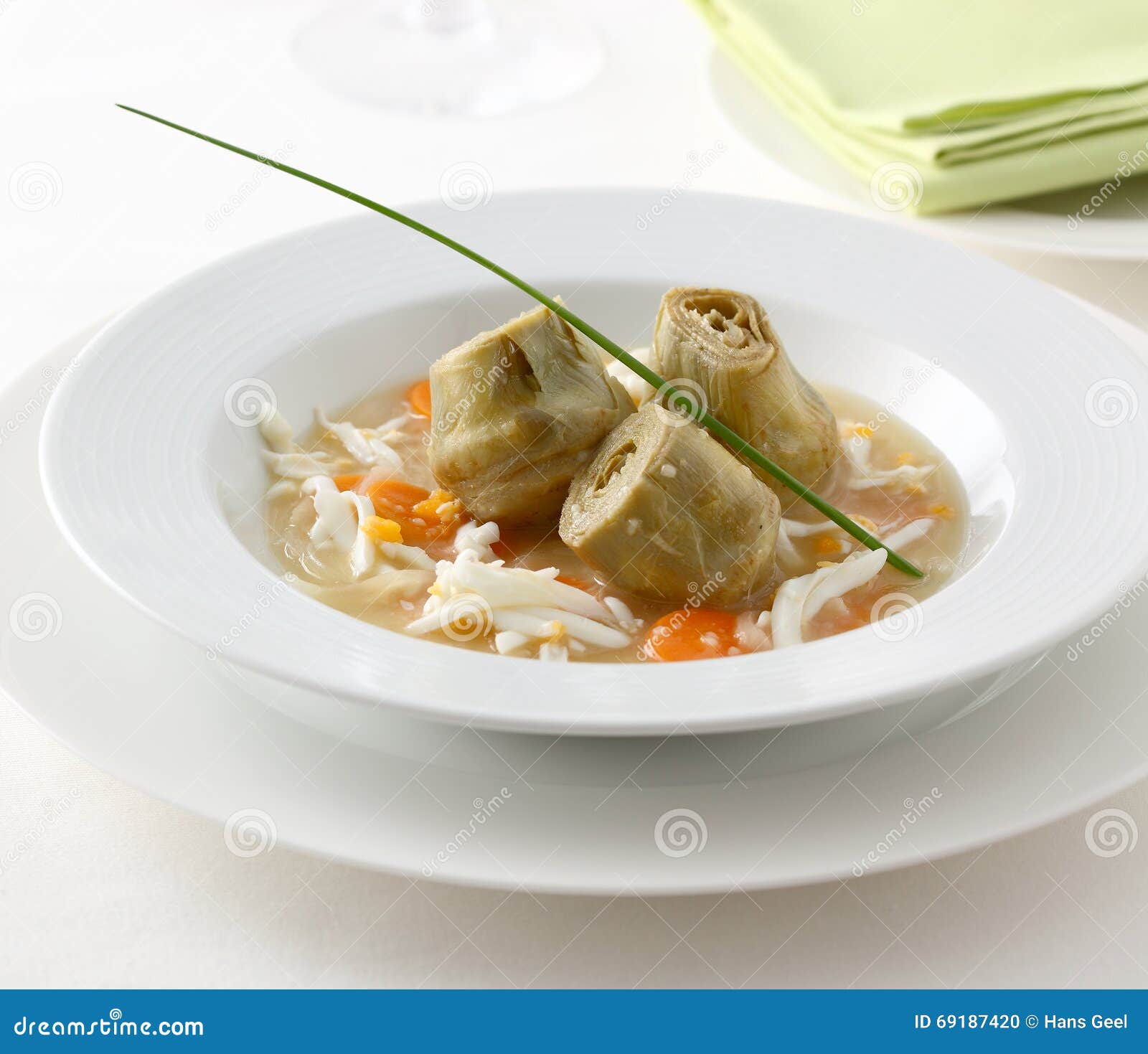 Artichoke hearts stock photo. Image of mint, sprig, health 69187420