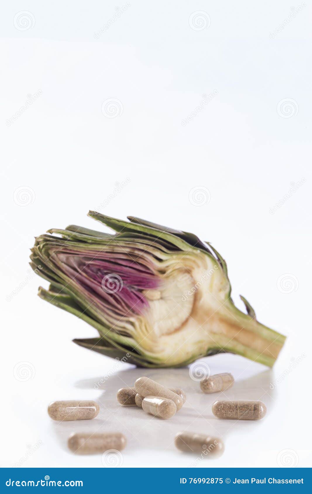 Artichoke Leaf Extract Capsules. Tablets, and Ampoules Stock Image
