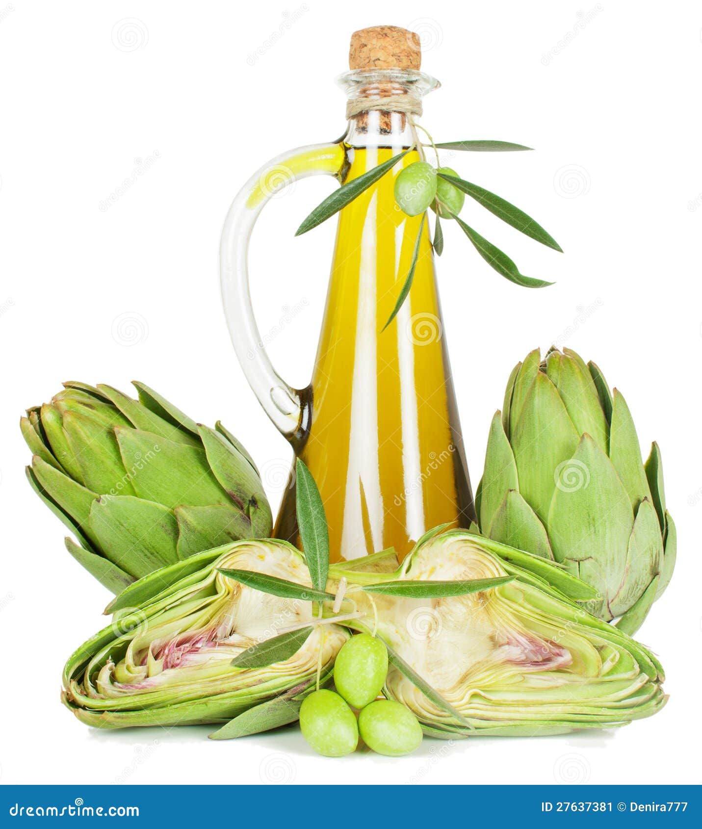 Artichoke and olive oil stock image. Image of olive, freshness 27637381