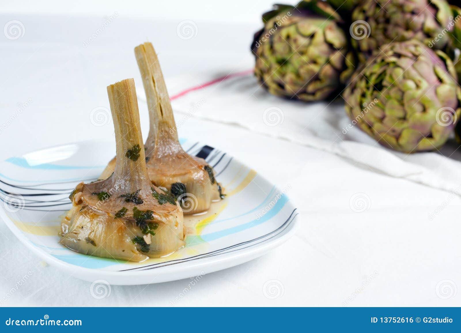 Artichokes cooked stock photo. Image of food, cooking 13752616