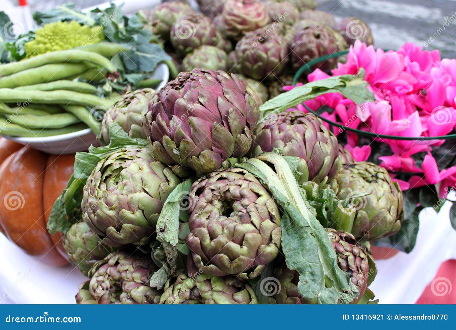 Artichokes and Other Vegetables Stock Image Image of beans, lunch