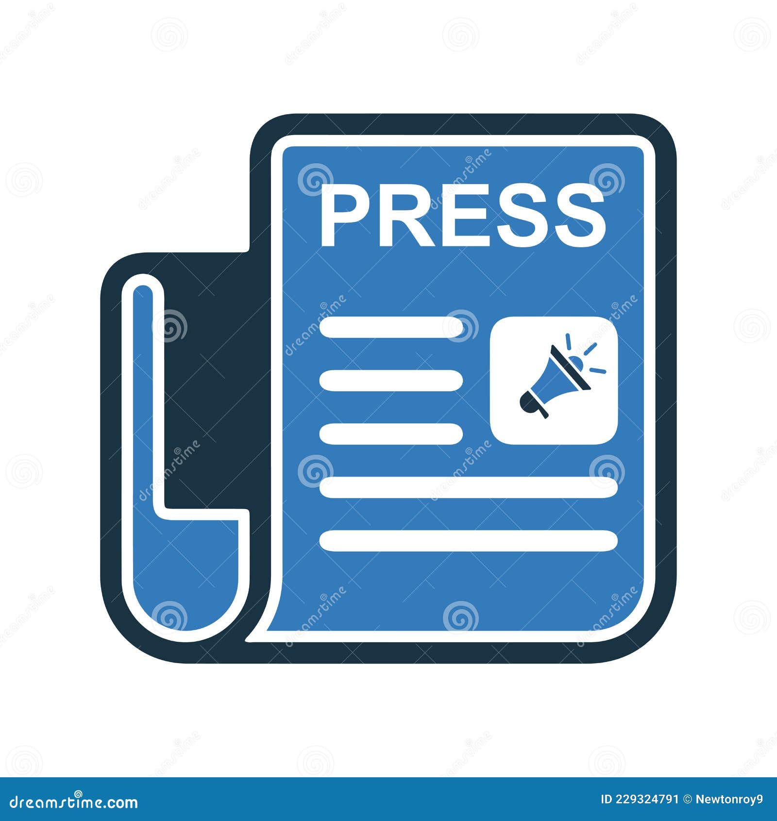Article, Newspaper, Press Release Icon. Simple Editable Vector Graphics