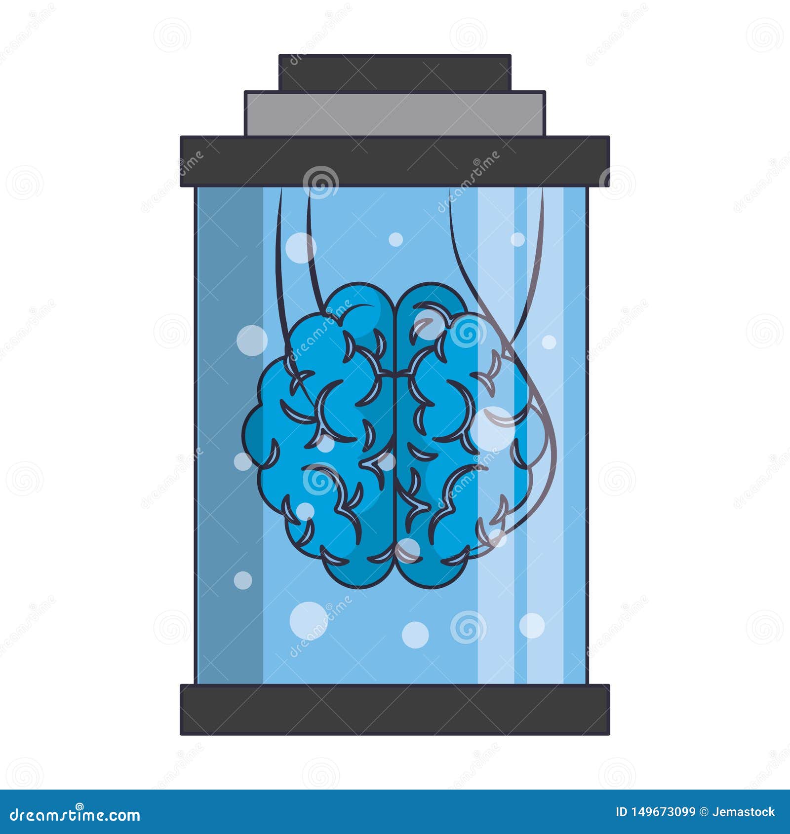 artifical intelligence icons concept cartoon