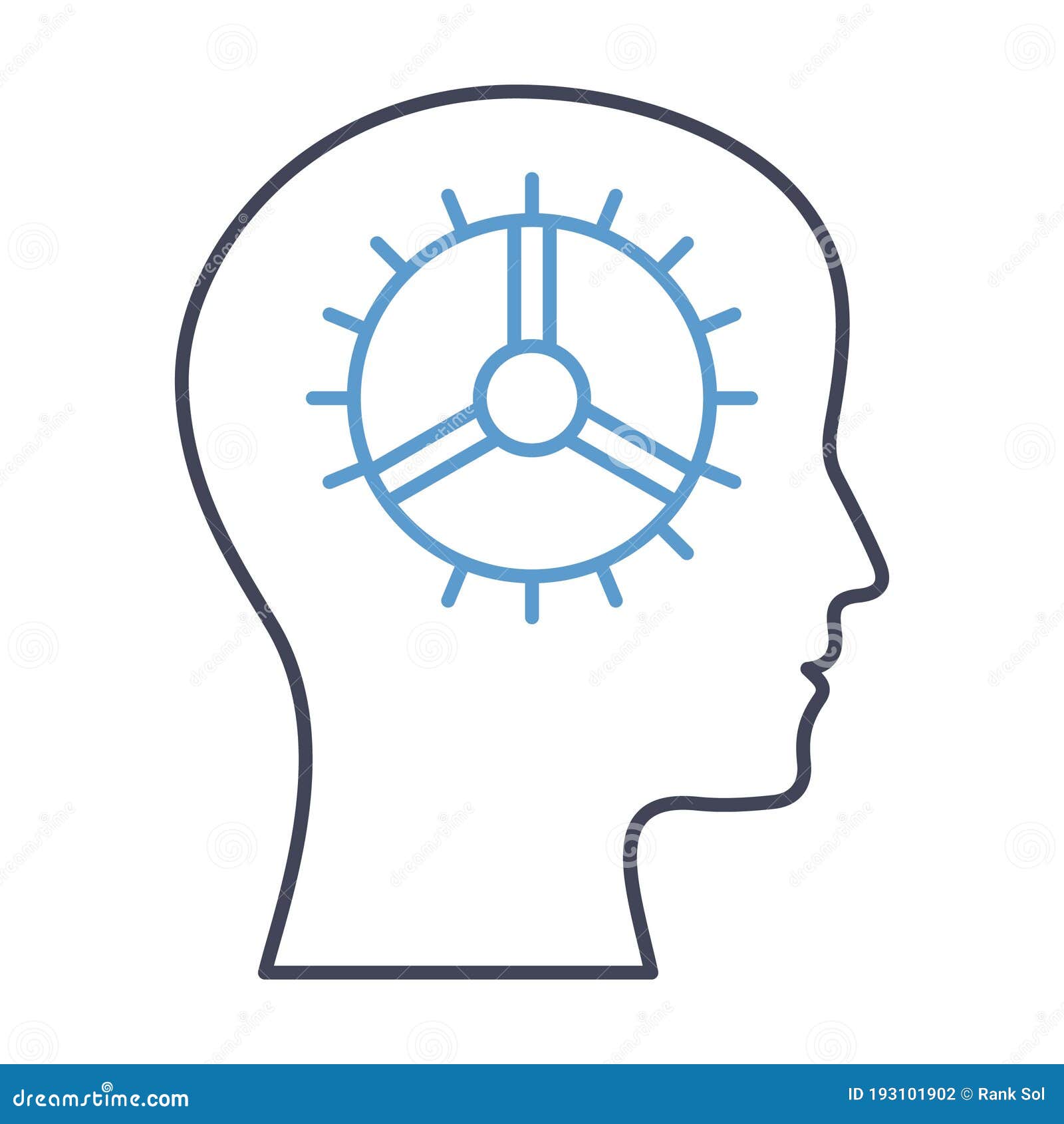 artificial brain flat inside  icon which can easily modify or edit