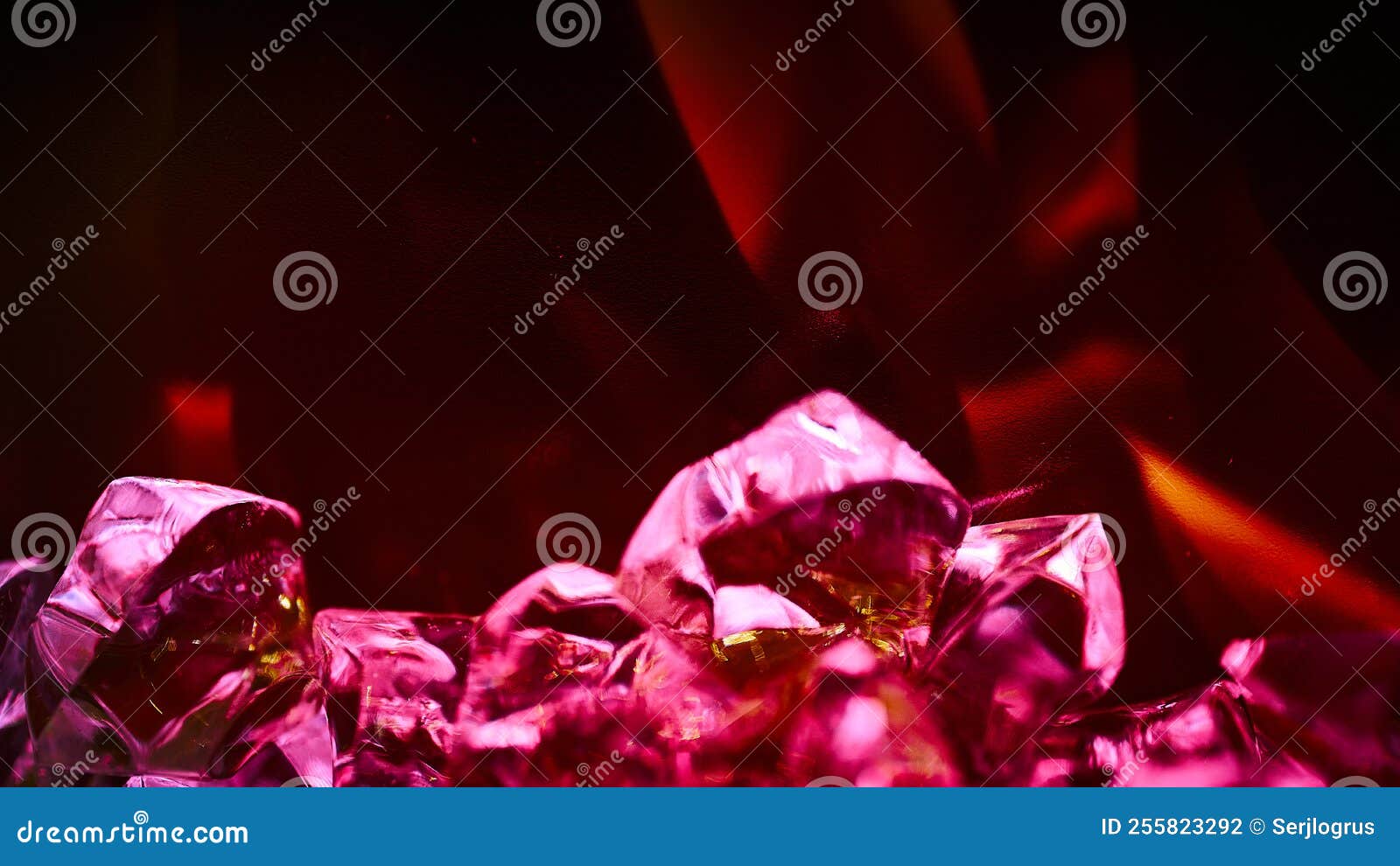 Artificial Fireplace. Crystals in the Fireplace Stock Photo Image of