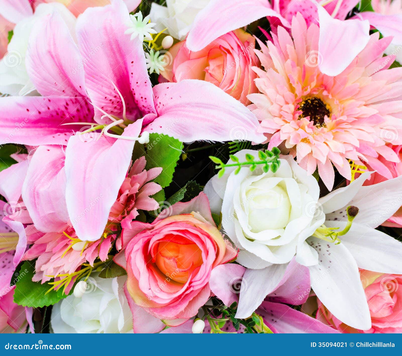 Artificial flower bouquet stock image. Image of gift 35094021