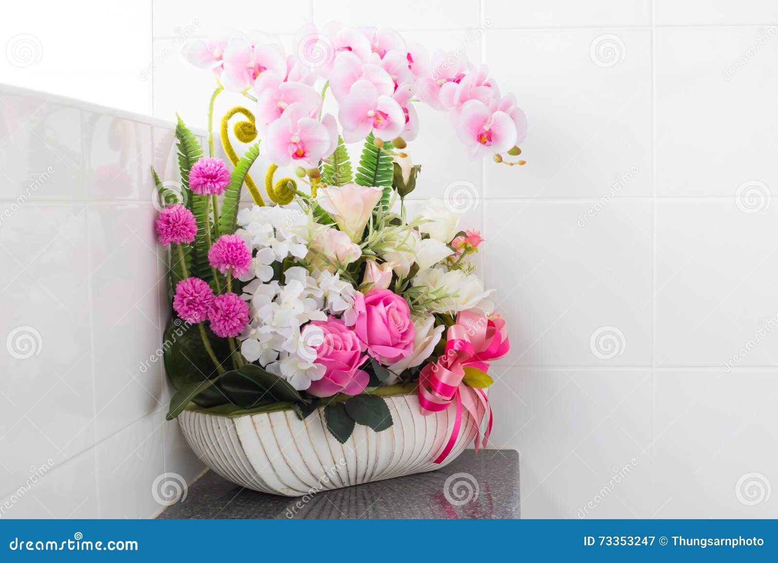 Artificial Flower in the Vase Stock Image Image of flora, flowers