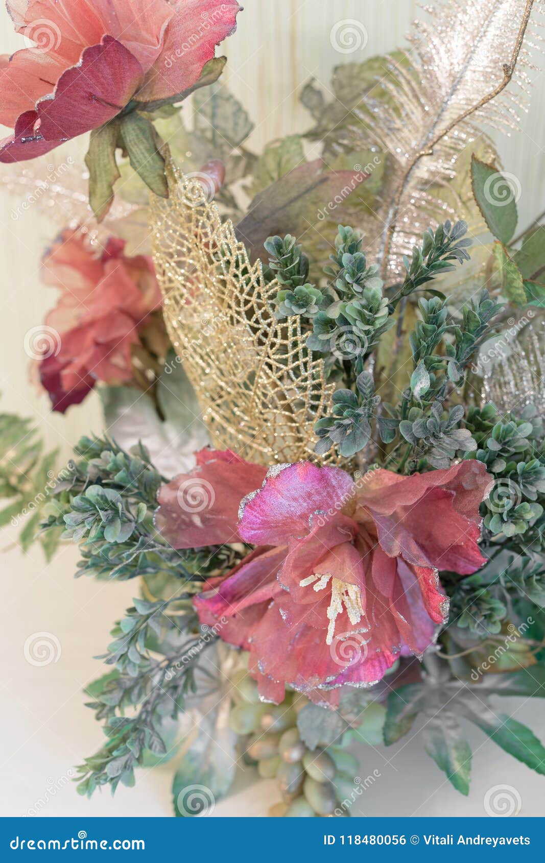 Artificial Flowers on an Expensive Chest of Drawers Stock Photo Image of curtain, house 118480056