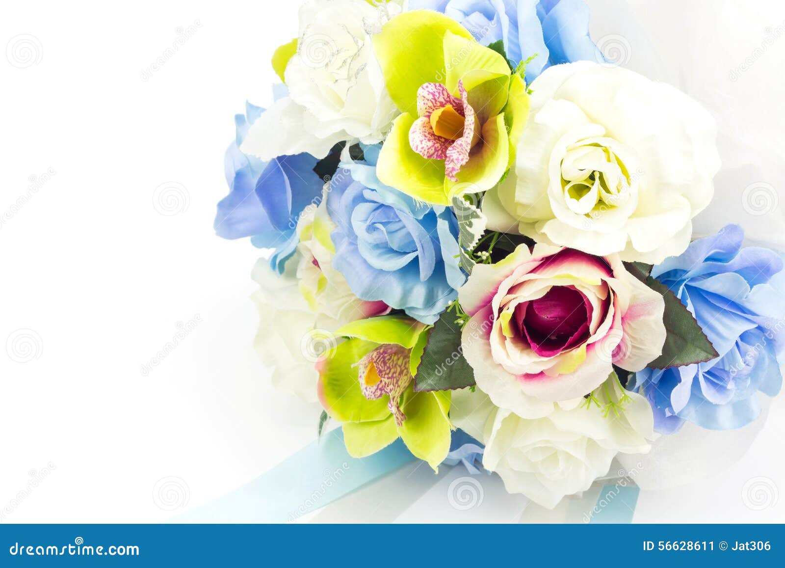 Artificial Flowers on White Background Stock Image Image of beauty, decoration 56628611