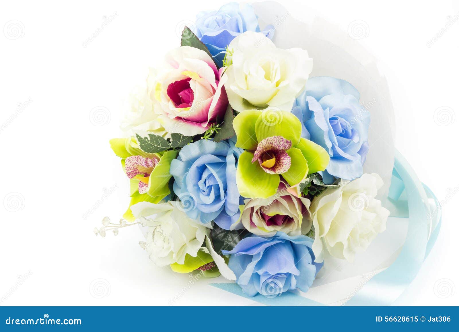 Artificial Flowers on White Background Stock Image Image of beauty, decorative 56628615