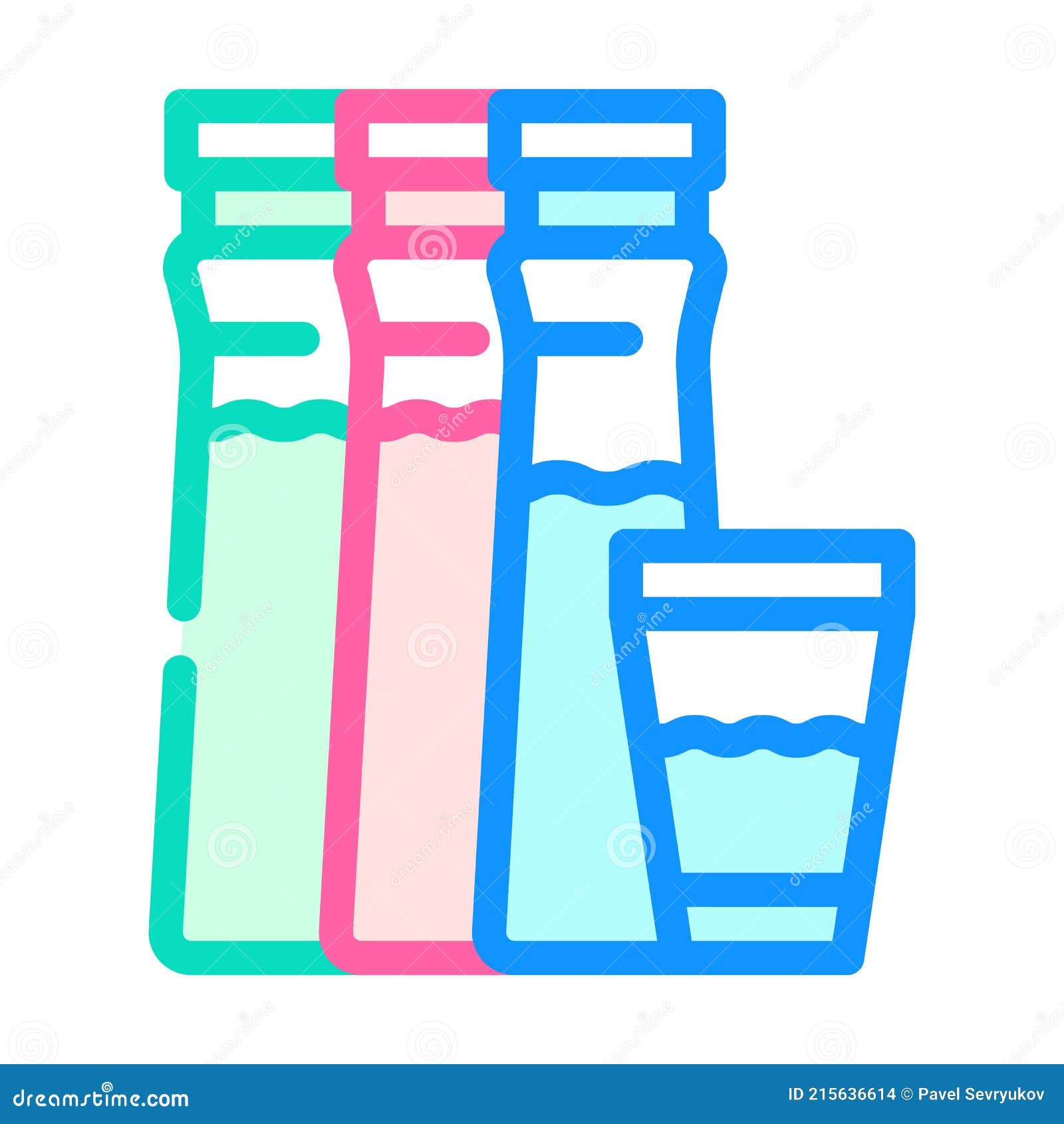 Artificial Food Coloring Color Icon Vector Illustration Stock Vector