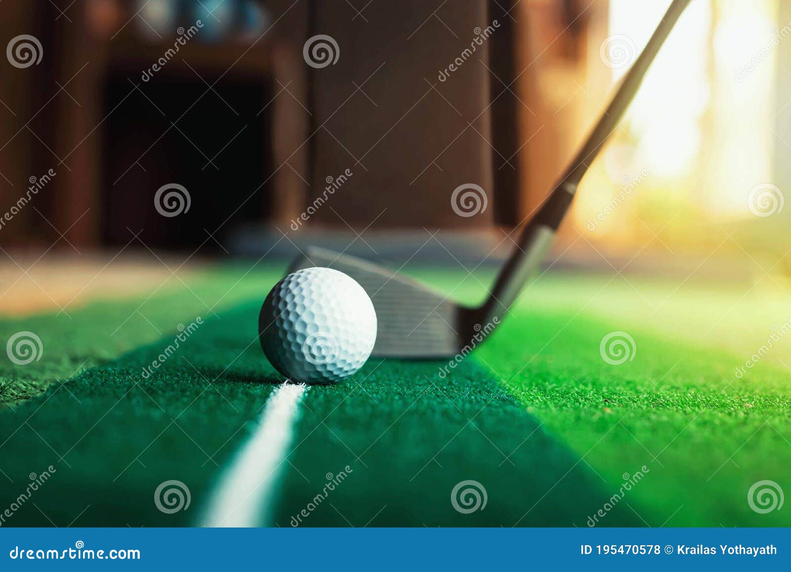 Artificial Golf Course for Small Office Spaces Stock Photo Image of turf, wooden 195470578