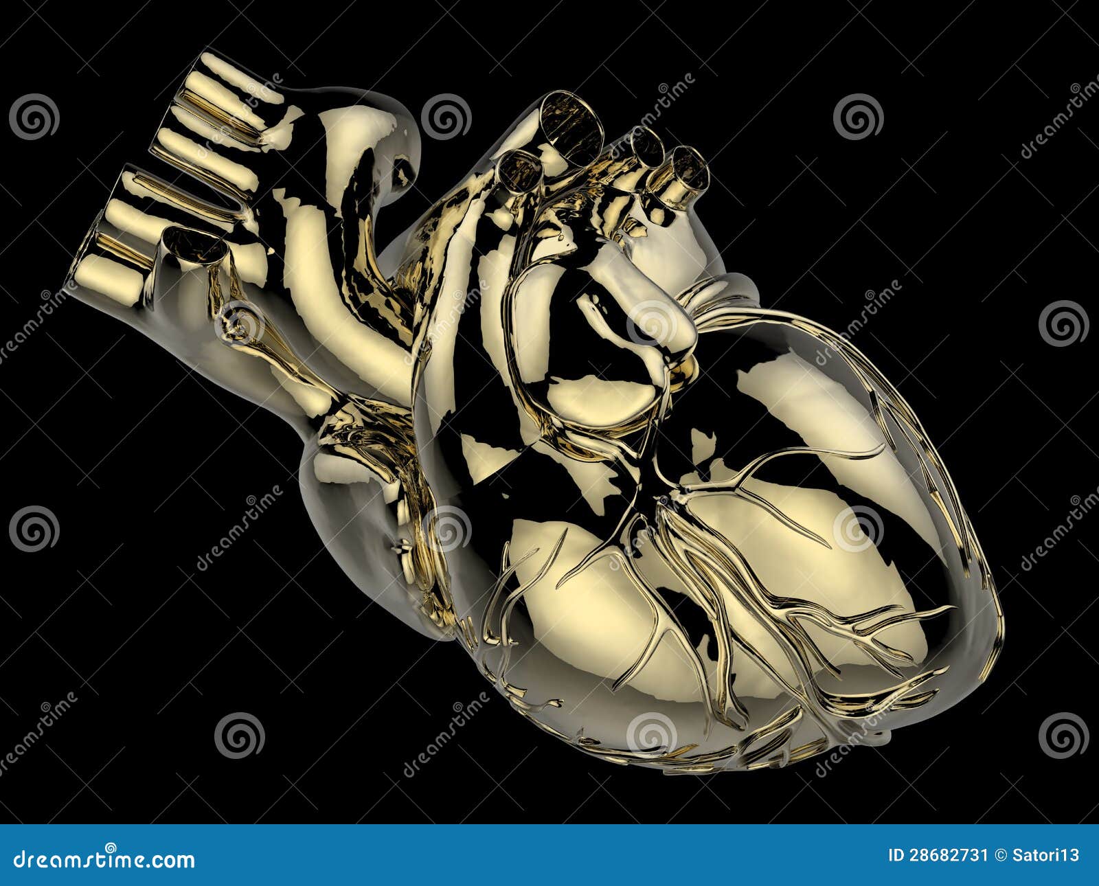 Artificial Human Heart Stock Illustration Illustration Of Biology