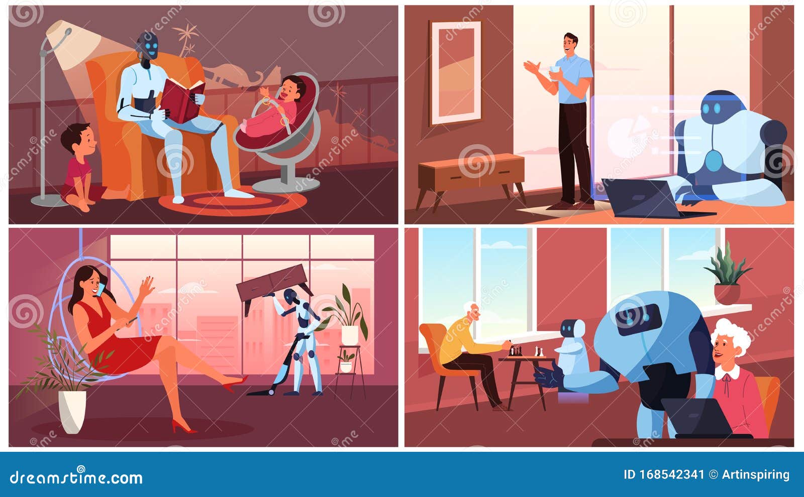 artificial intelegence as a part of human routine. domestic personal robot