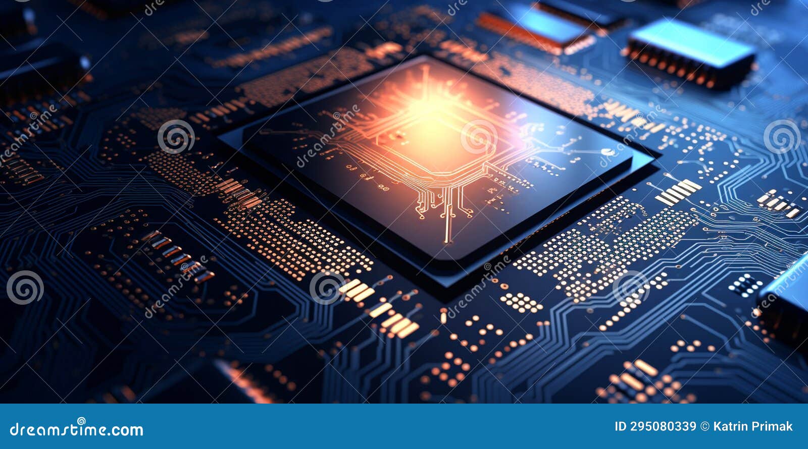 Artificial Intelligence Computer Chip Manufacturing Technology, Close
