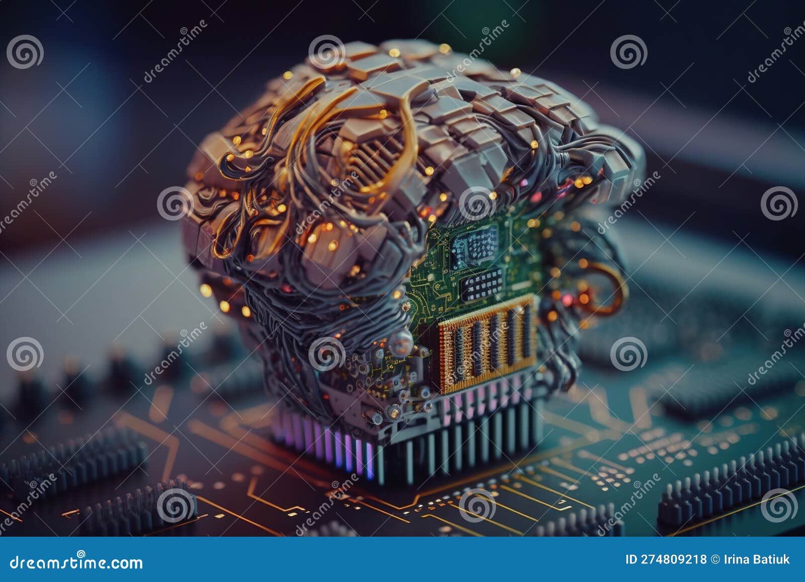 Artificial Intelligence. Concept of Digital Networks. Development of ...