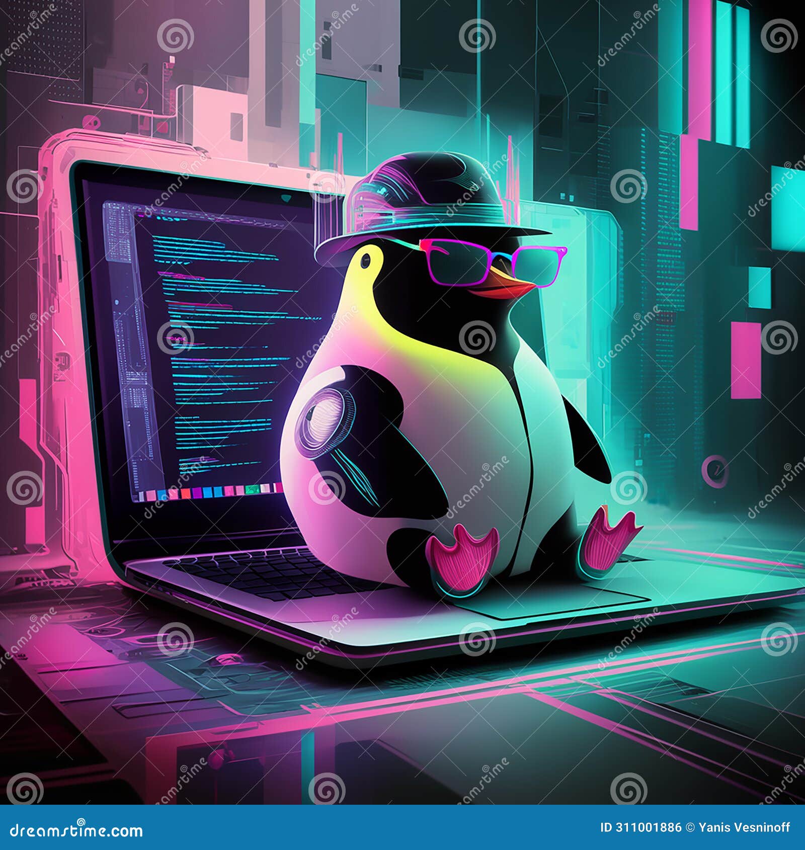 the cyberpenguin (ai generated)