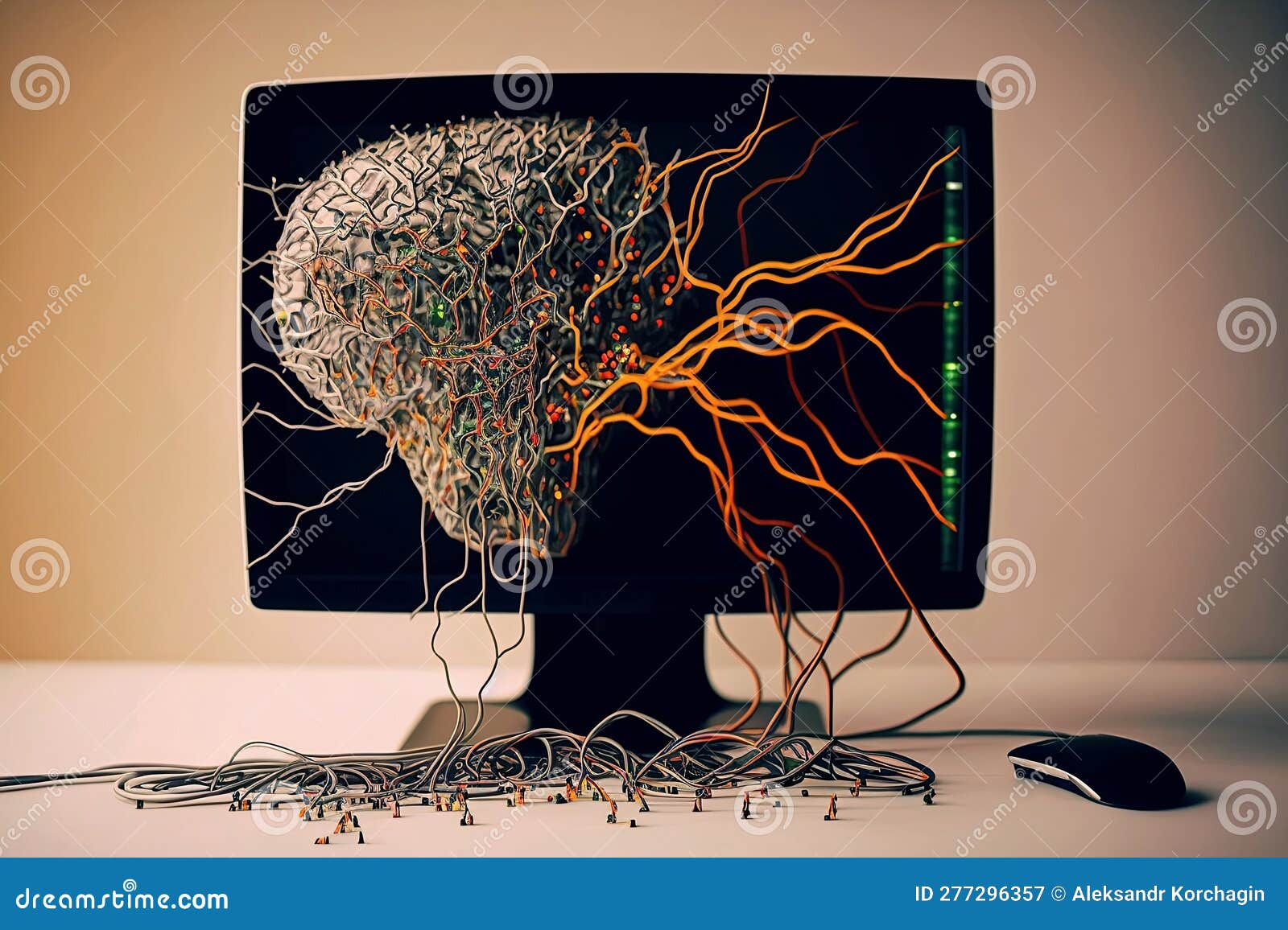 Artificial Intelligence with Neural Networks on Computer Monitor Screen