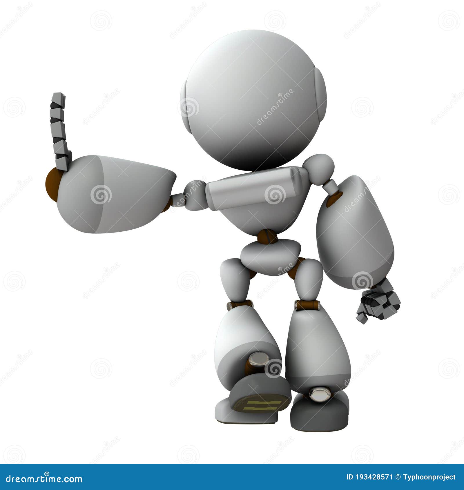 Artificial Intelligence Robots Lean on One Side Stock Illustration Artificial Intelligence Robots Lean on One Side Stock Illustration